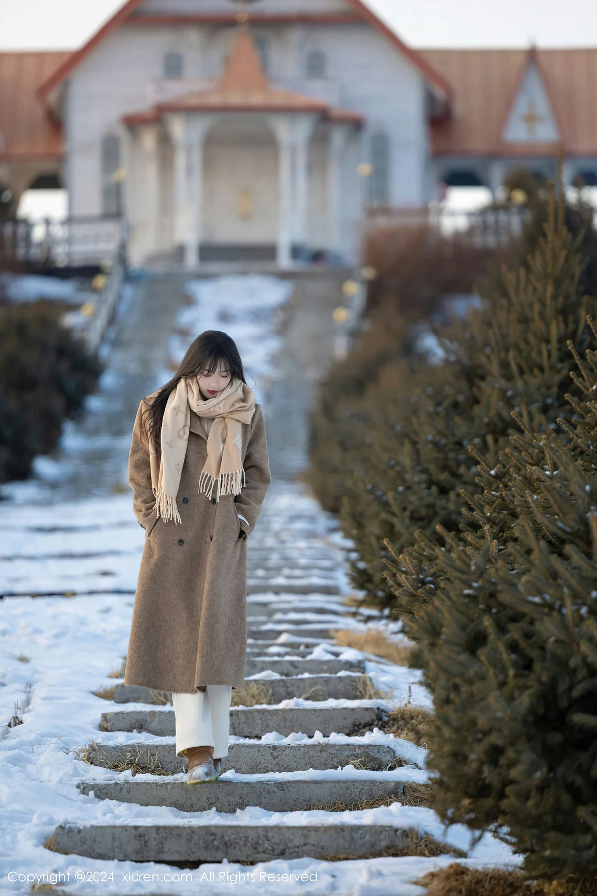 XiuRen 秀人 No.8409 林星阑 白色连体衣哈尔滨旅拍1 - 4