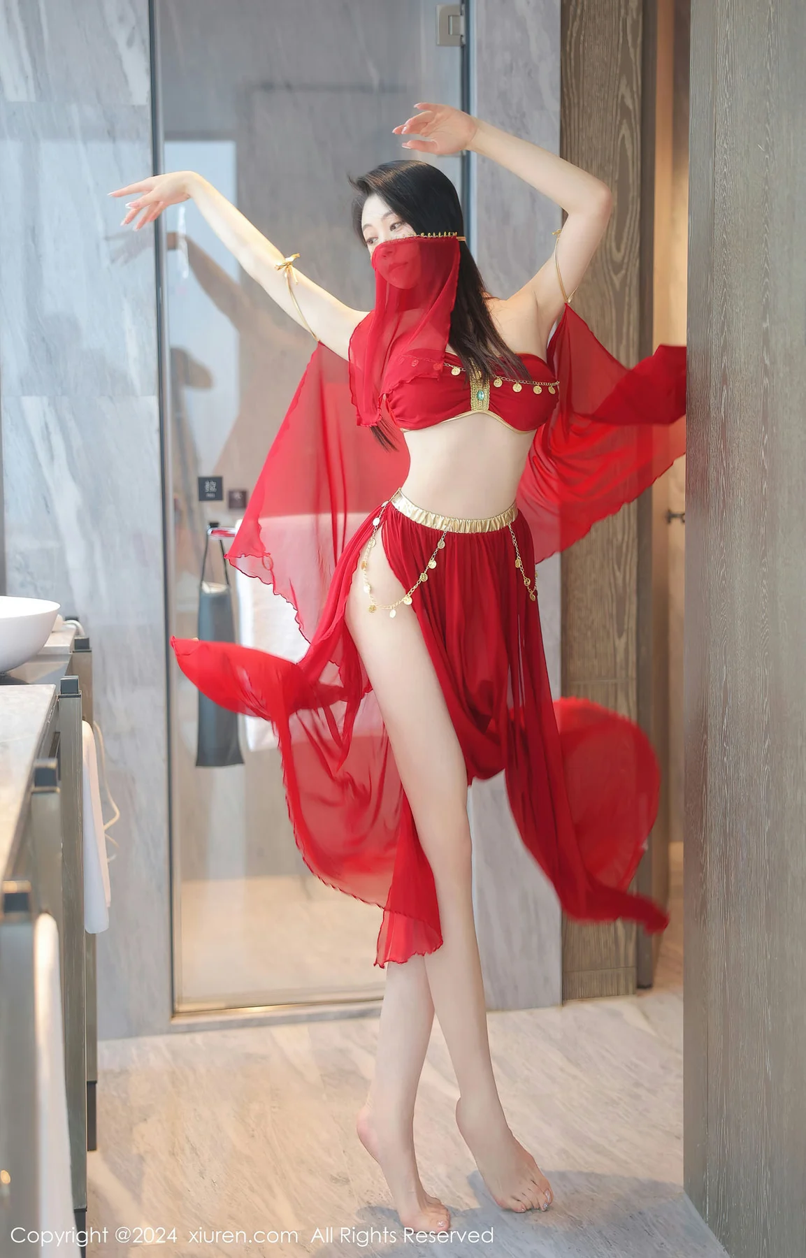 XiuRen 秀人 No.8420 清妙 红色舞裙性感写真11 - 3