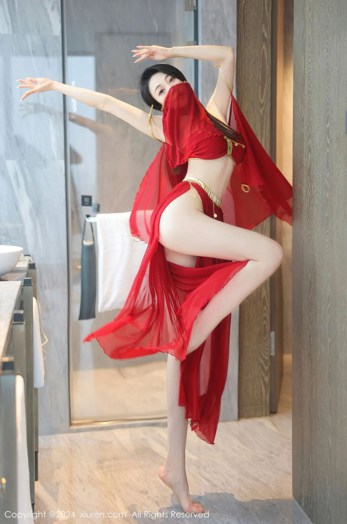 XiuRen 秀人 No.8420 清妙 红色舞裙性感写真11 - 4