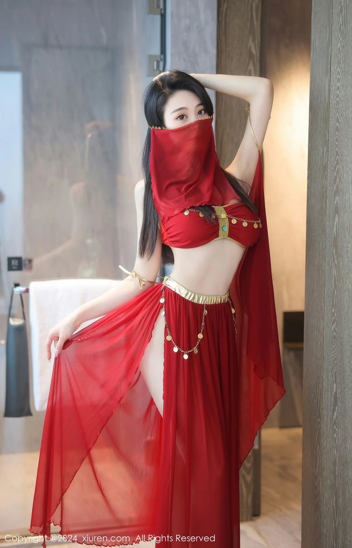 XiuRen 秀人 No.8420 清妙 红色舞裙性感写真11 - 5