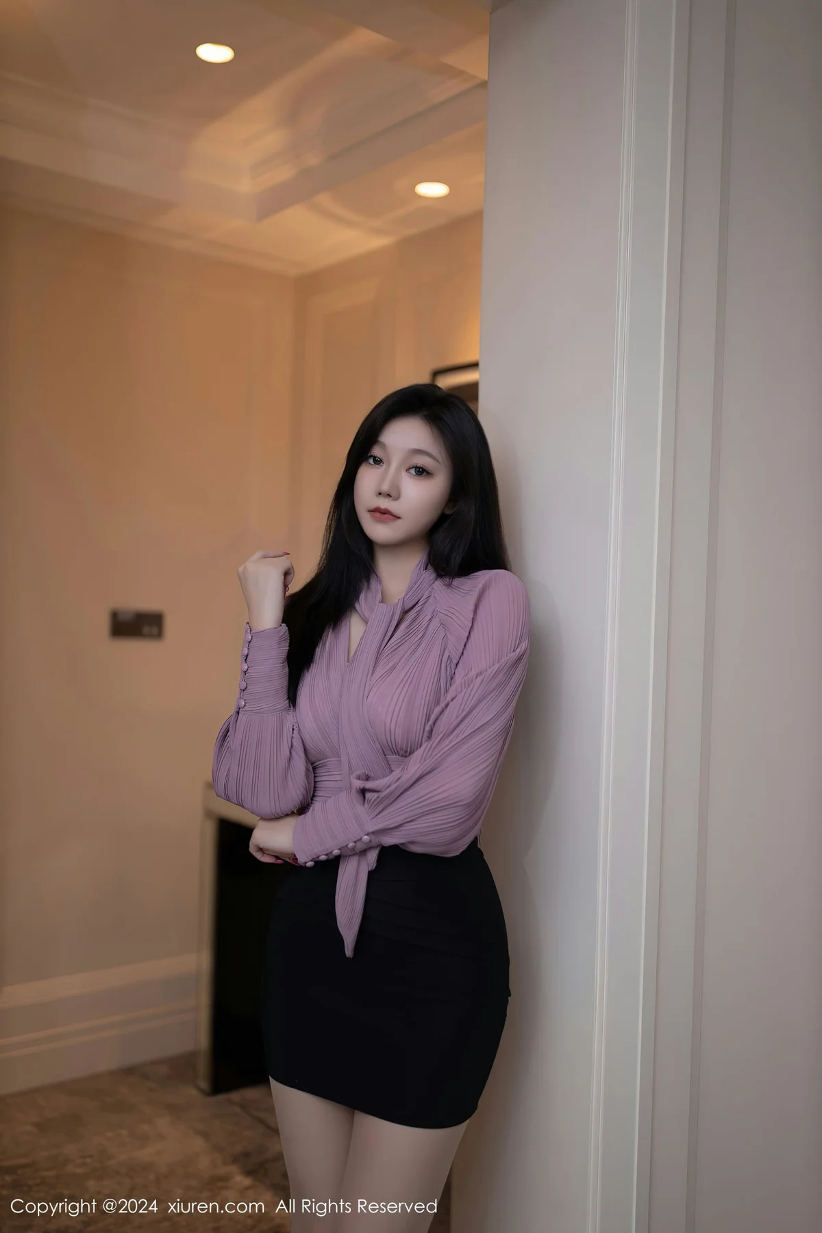 XiuRen 秀人 No.8438 安然anran 原色丝袜性感写真1 - 1