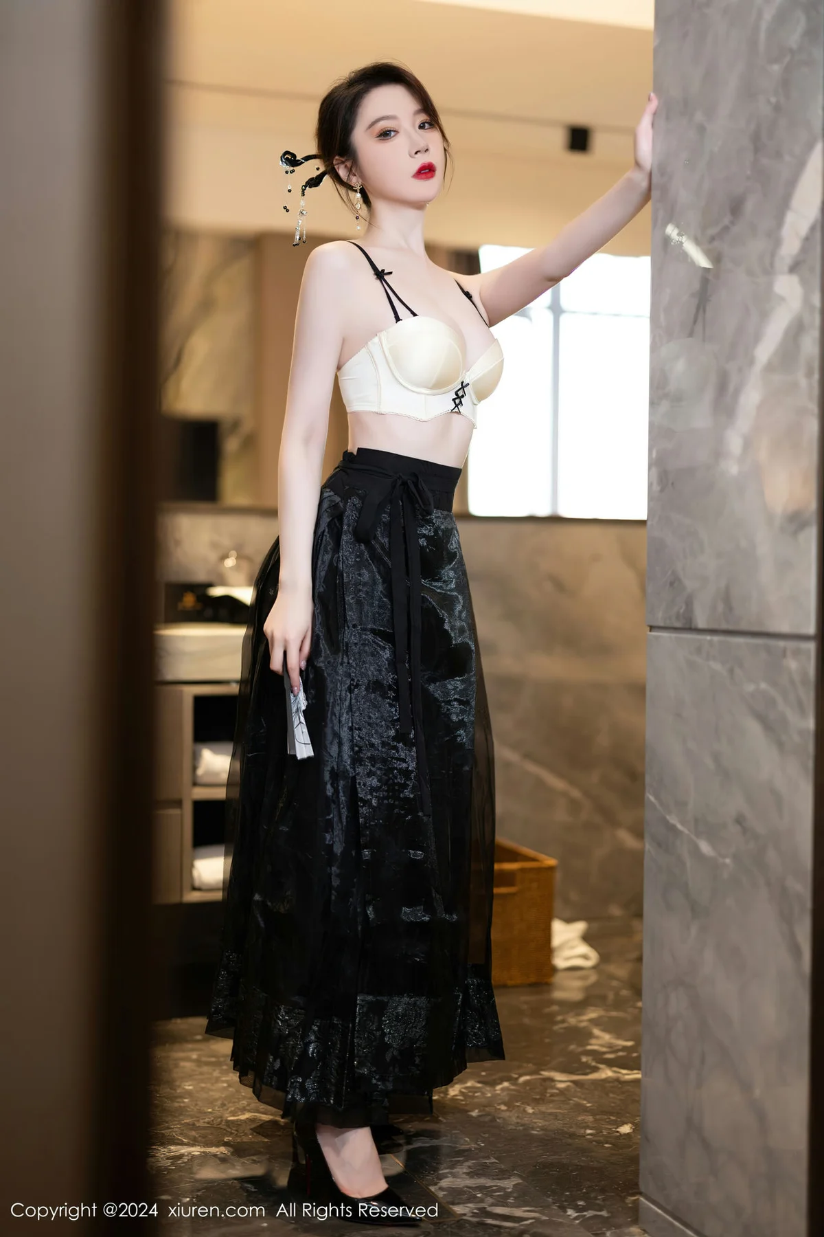 XiuRen 秀人 No.8465 梦心玥  白色轻透性感写真3 - 9