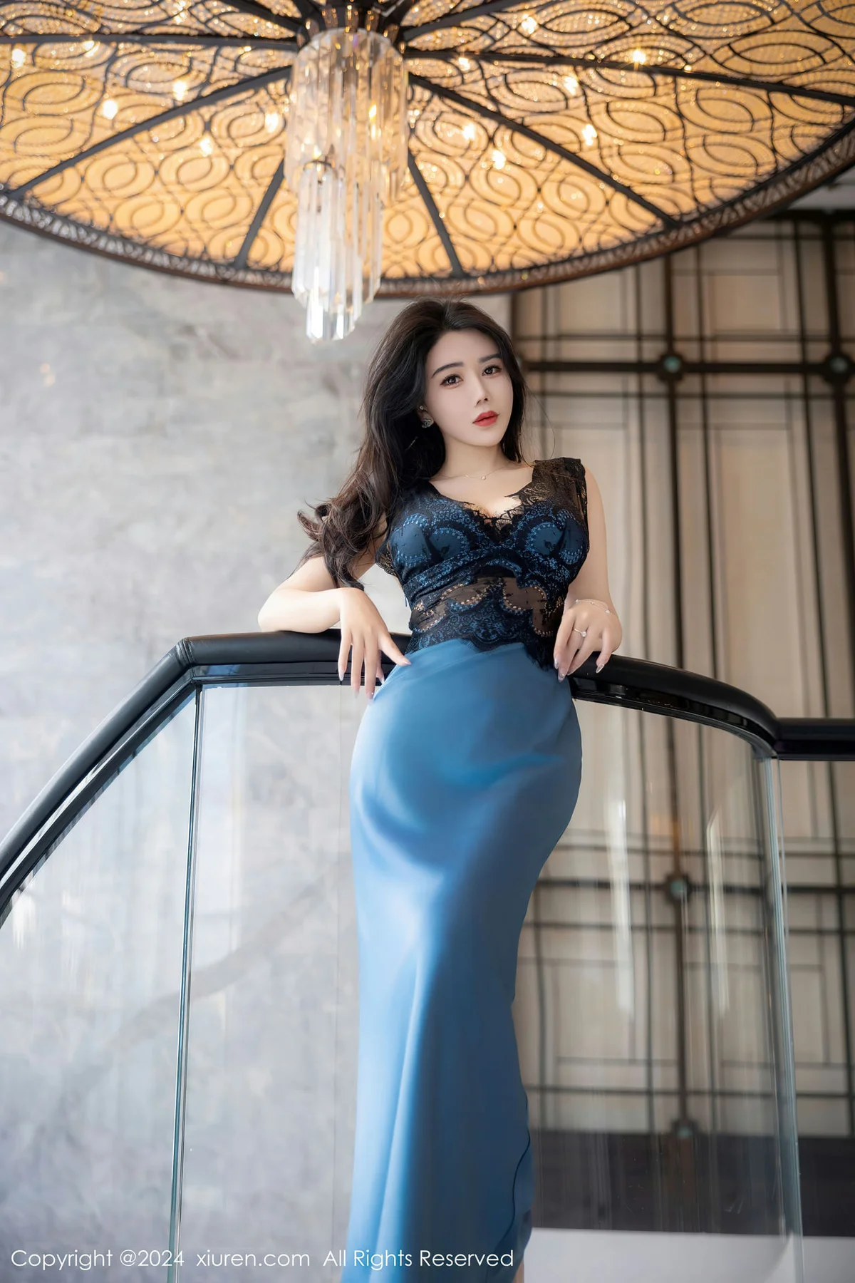 XiuRen 秀人 No.8466 李若汐 黑色情趣内衣性感写真33 - 8