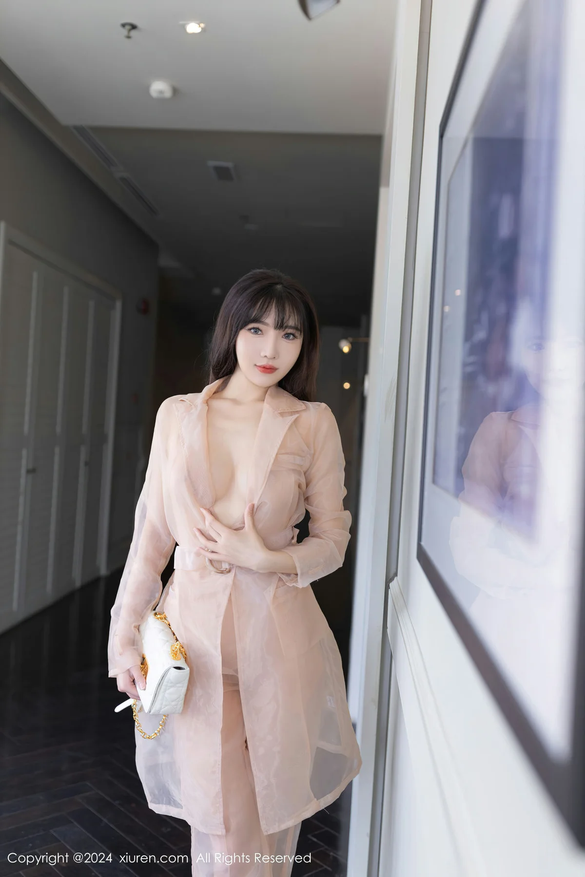 XiuRen 秀人 No.8509 陆萱萱 浅粉色透视西装性感写真11 - 7