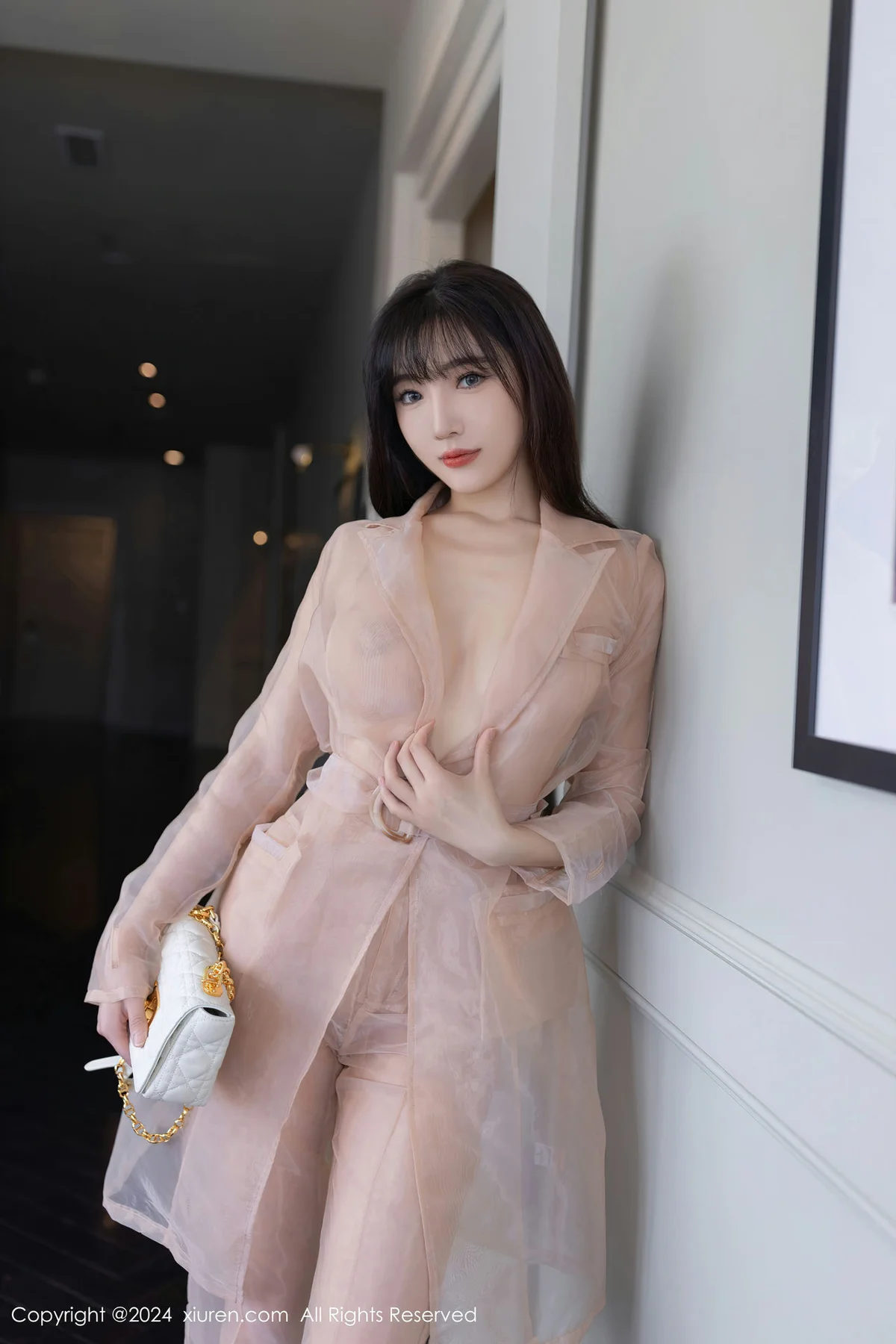 XiuRen 秀人 No.8509 陆萱萱 浅粉色透视西装性感写真11 - 8