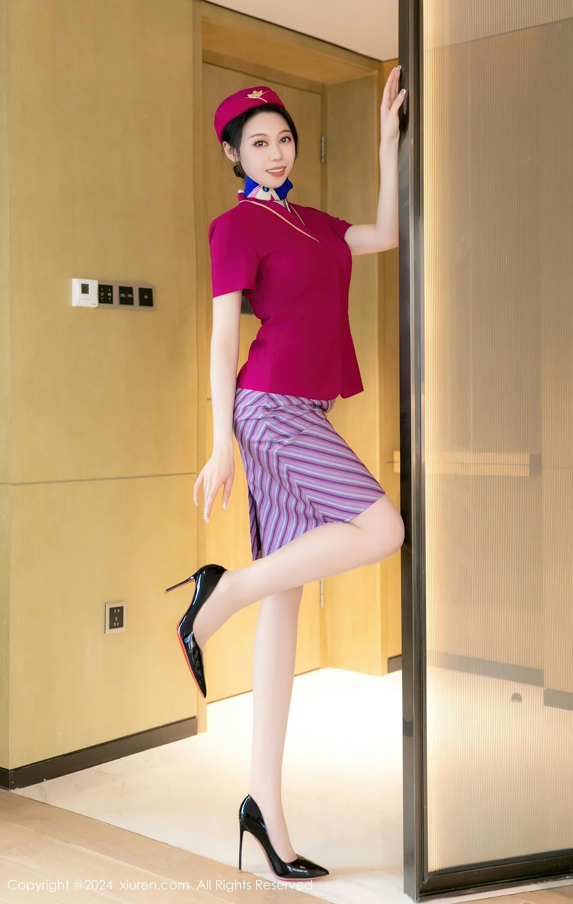 XiuRen 秀人 No.8563 清妙 空姐制服性感写真11 - 3