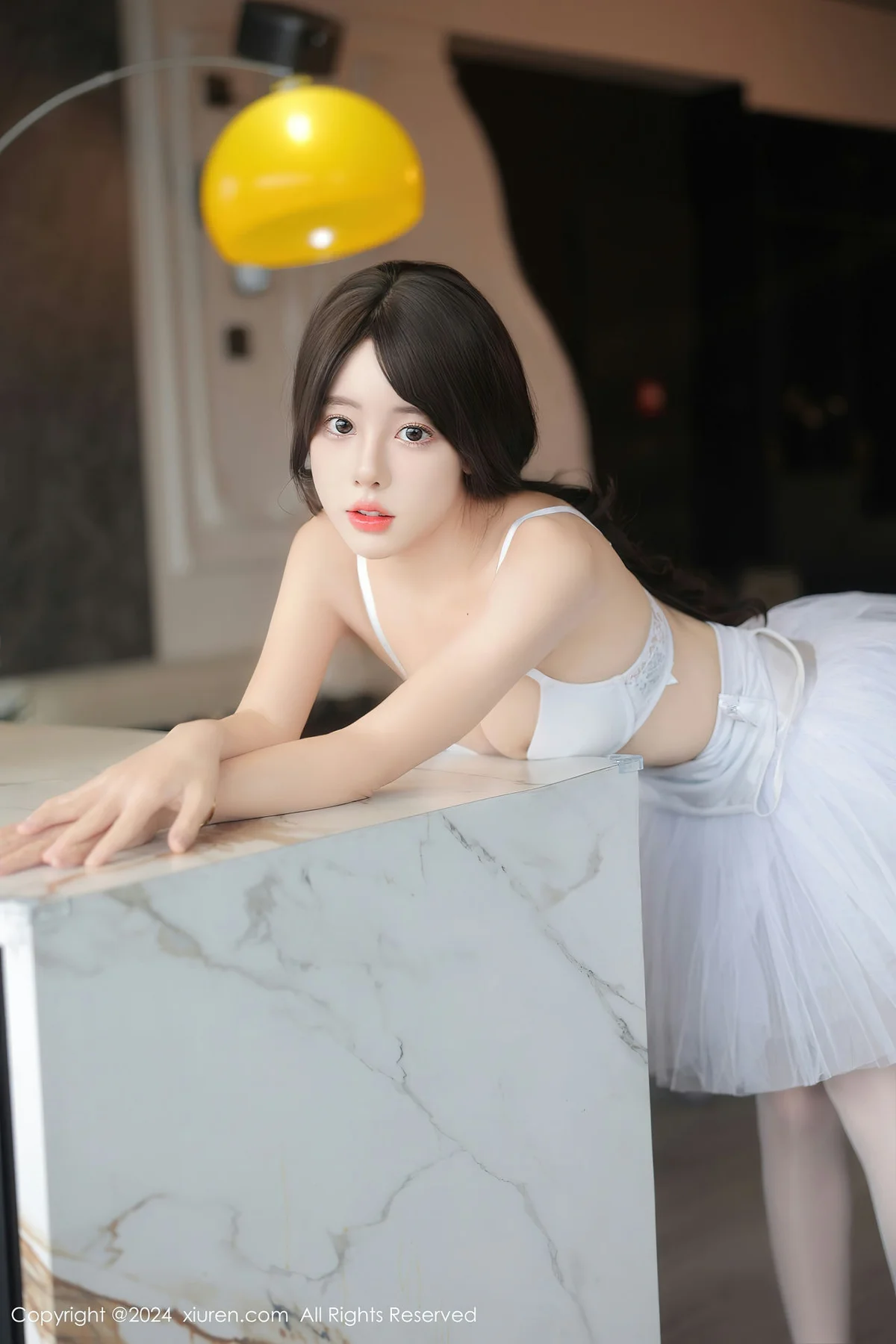 XiuRen 秀人 No.8564 桃妖夭 白色芭蕾连体衣性感写真 - 6