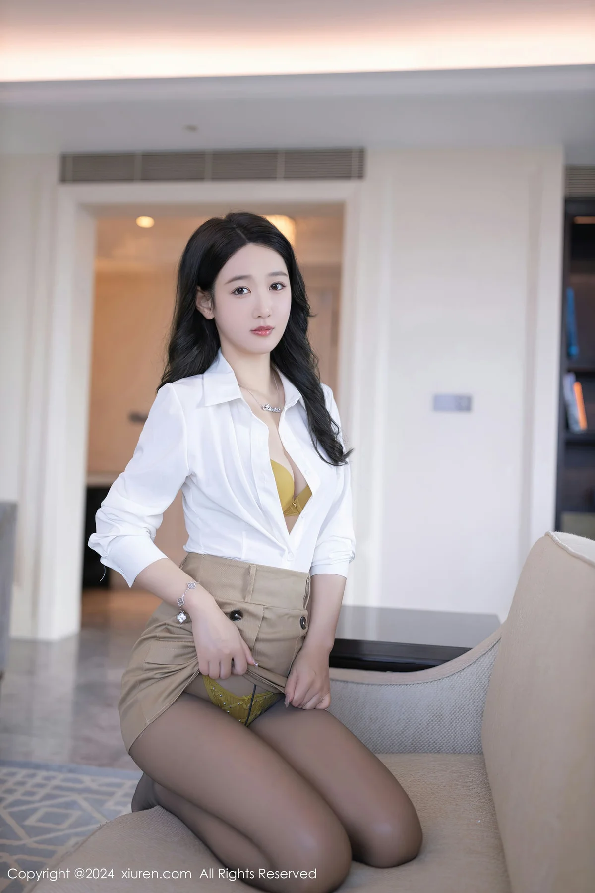 XiuRen 秀人 No.8571 唐安琪 白色OL服饰性感写真11 - 10