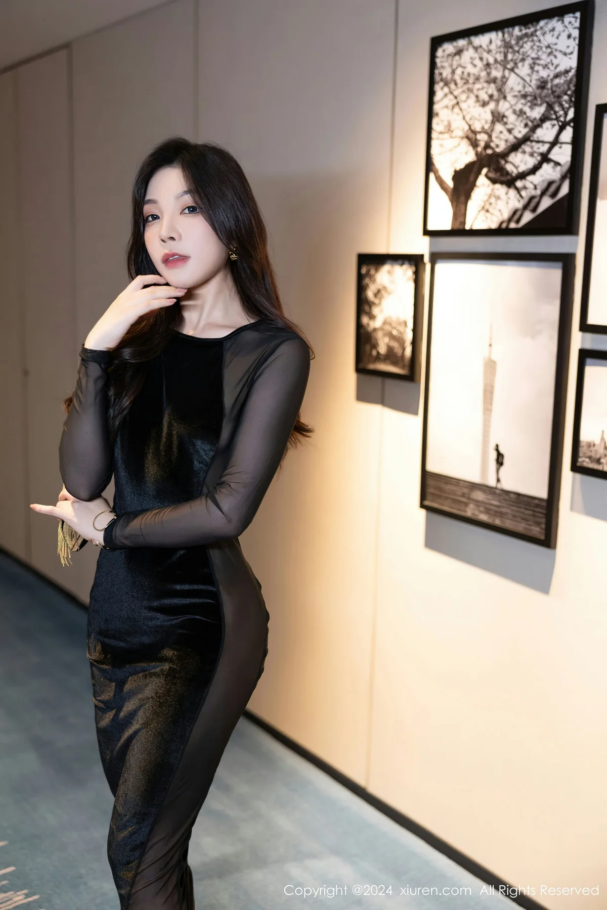 XiuRen 秀人 No.8598 徐莉芝Booty 黑色连衣裙性感写真33 - 4