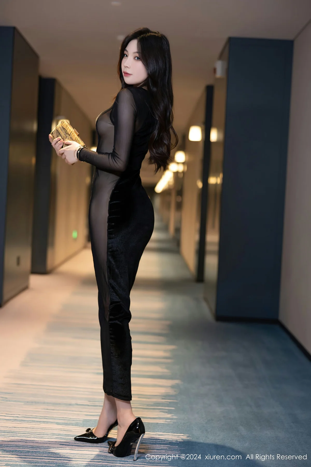 XiuRen 秀人 No.8598 徐莉芝Booty 黑色连衣裙性感写真33 - 8