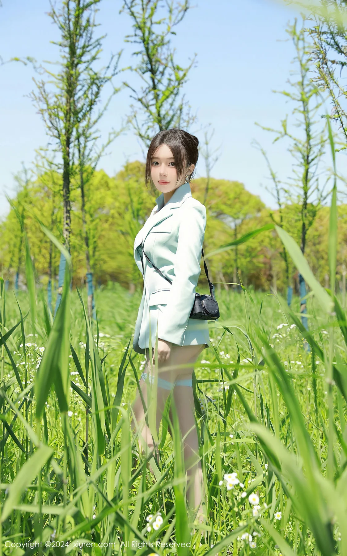 XiuRen 秀人 No.8601 小薯条nienie 浅绿色内衣性感写真11 - 9