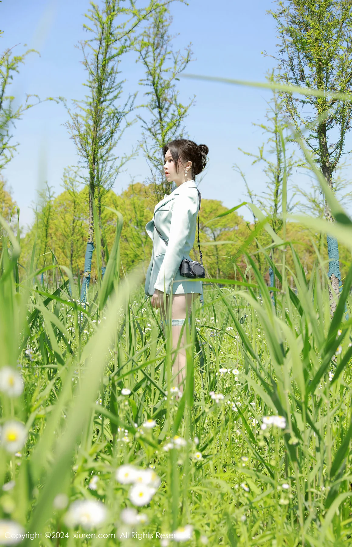 XiuRen 秀人 No.8601 小薯条nienie 浅绿色内衣性感写真11 - 10