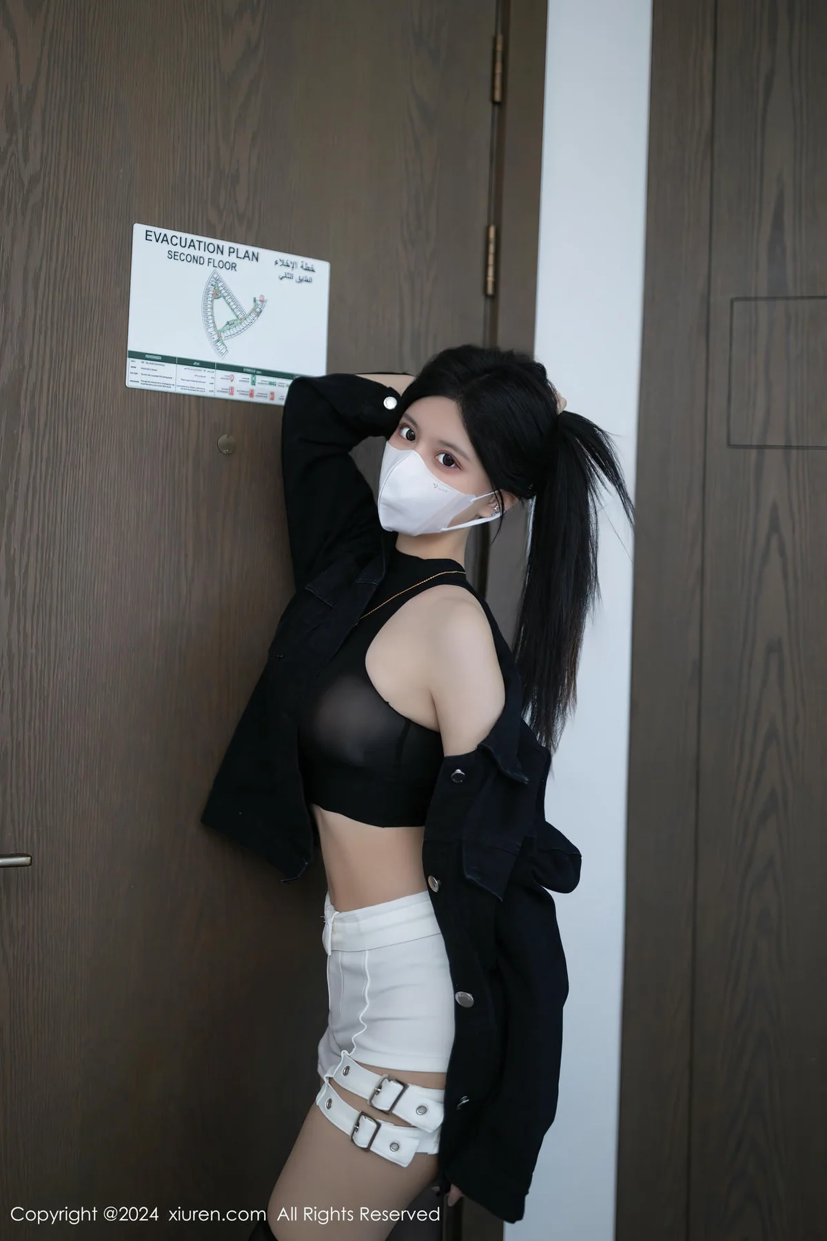 XiuRen 秀人 No.8636 幼幼 黑色轻透内衣性感写真3 - 7