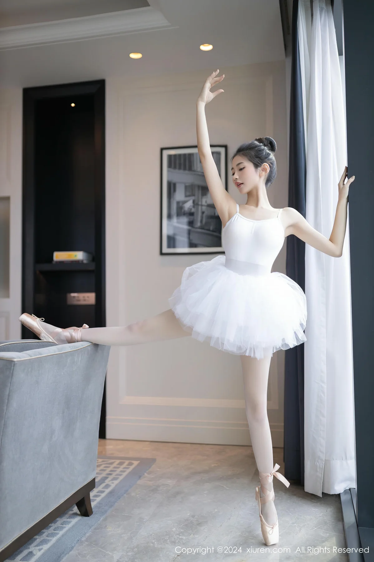 XiuRen 秀人 No.8657 鱼尾fish 白色芭蕾服性感写真11 - 3