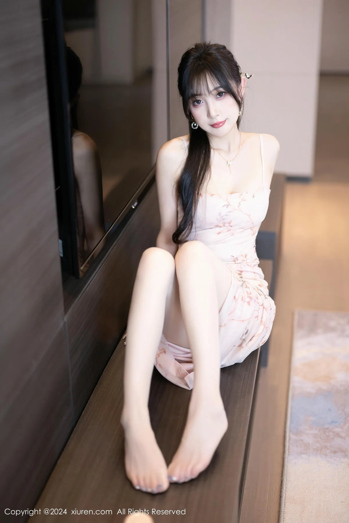 XiuRen 秀人 No.8682 林星阑 浅粉色连衣裙性感写真33 - 3