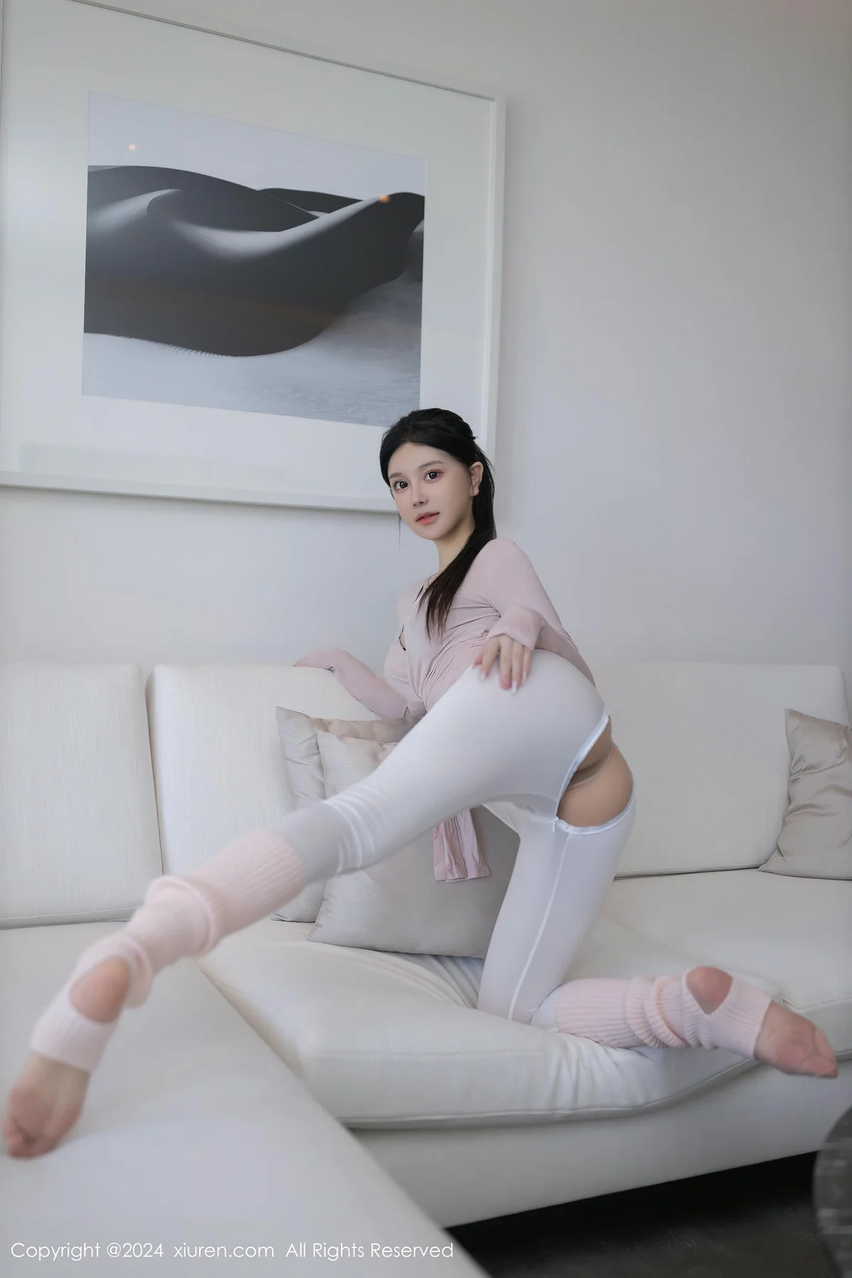 XiuRen 秀人 No.8705 幼幼 浅粉色瑜伽服性感写真22 - 5