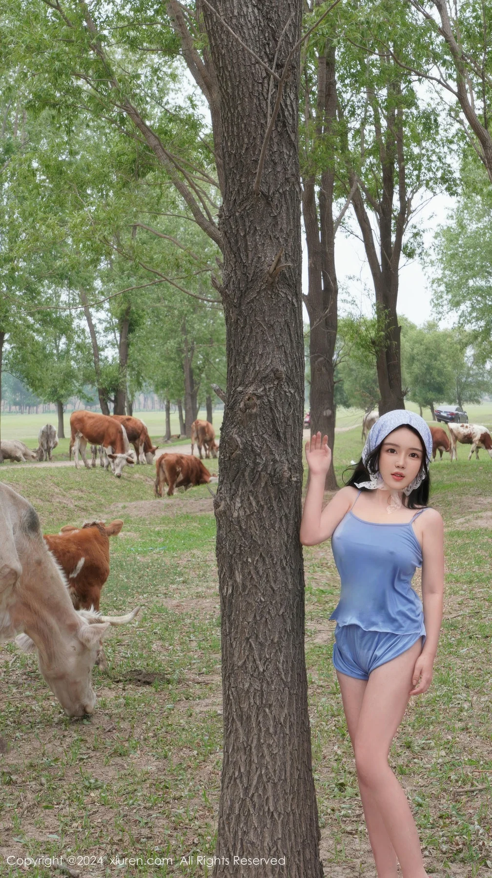 XiuRen 秀人 No.8777 小薯条nienie 放牛娃主题拍摄性感写真1 - 4