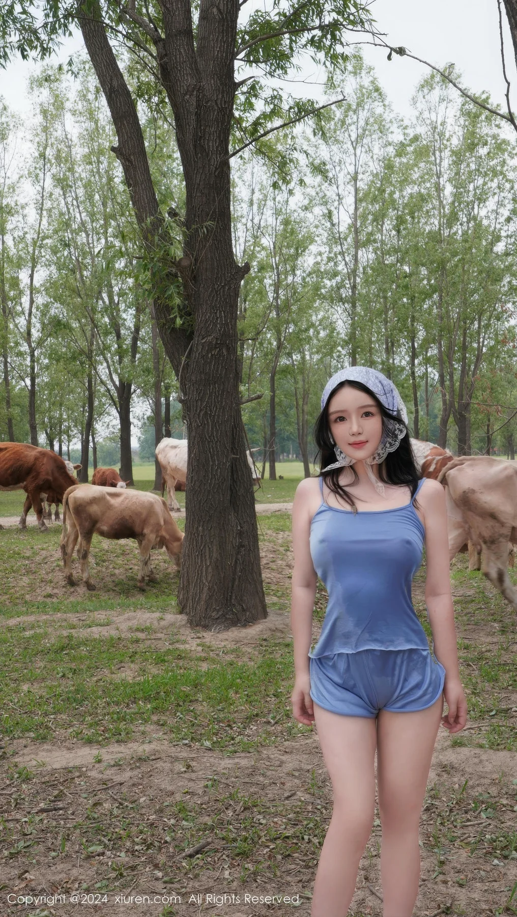 XiuRen 秀人 No.8777 小薯条nienie 放牛娃主题拍摄性感写真1 - 10