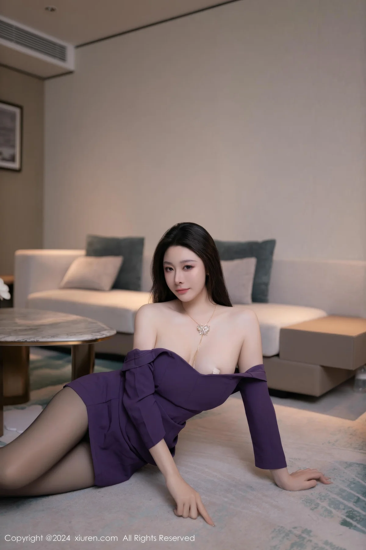 XiuRen 秀人 No.8881 小逗逗 紫色连衣短裙性感写真1 - 10