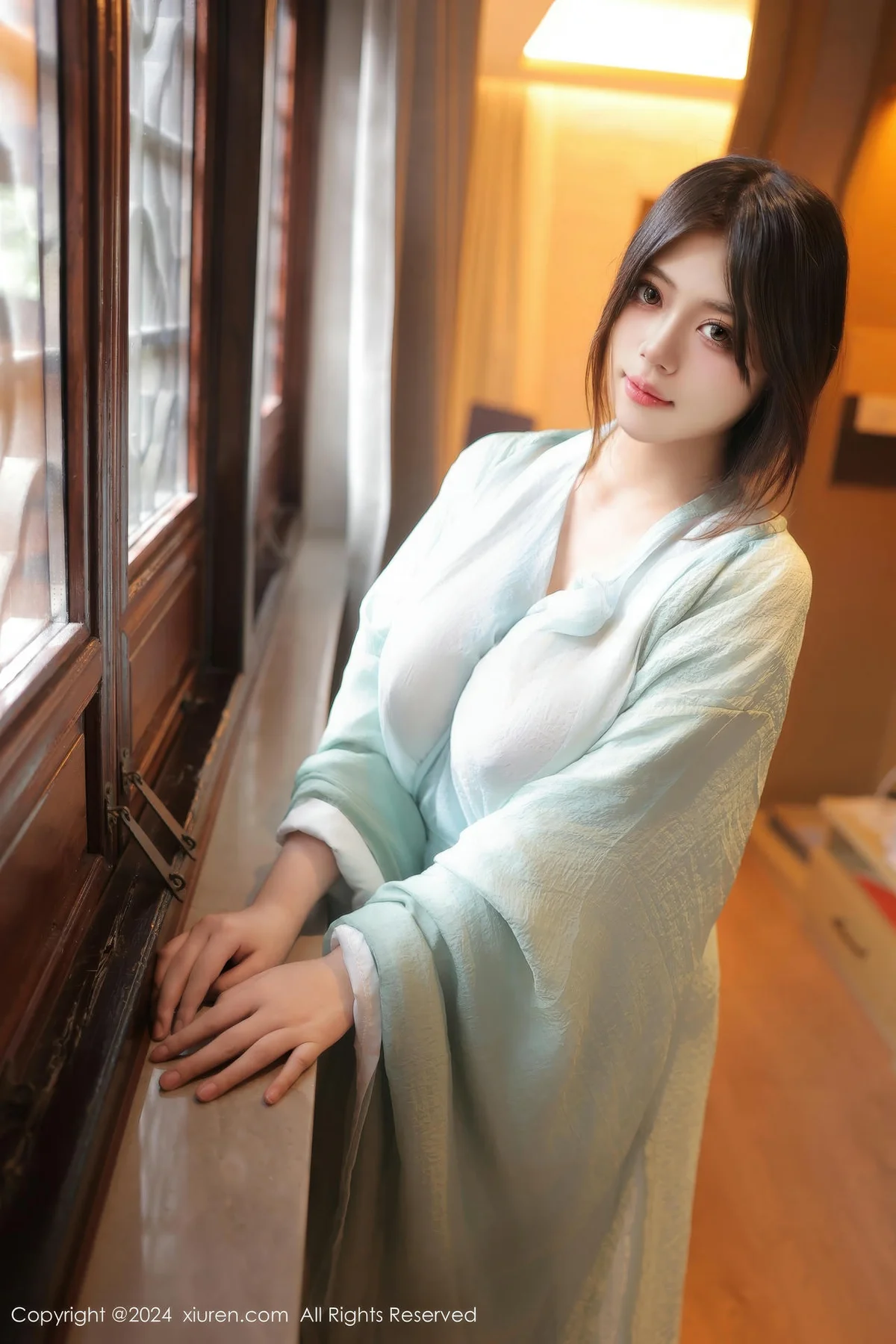 XiuRen 秀人 No.8937 蛋蛋宝 绿色古装服饰性感写真1 - 1