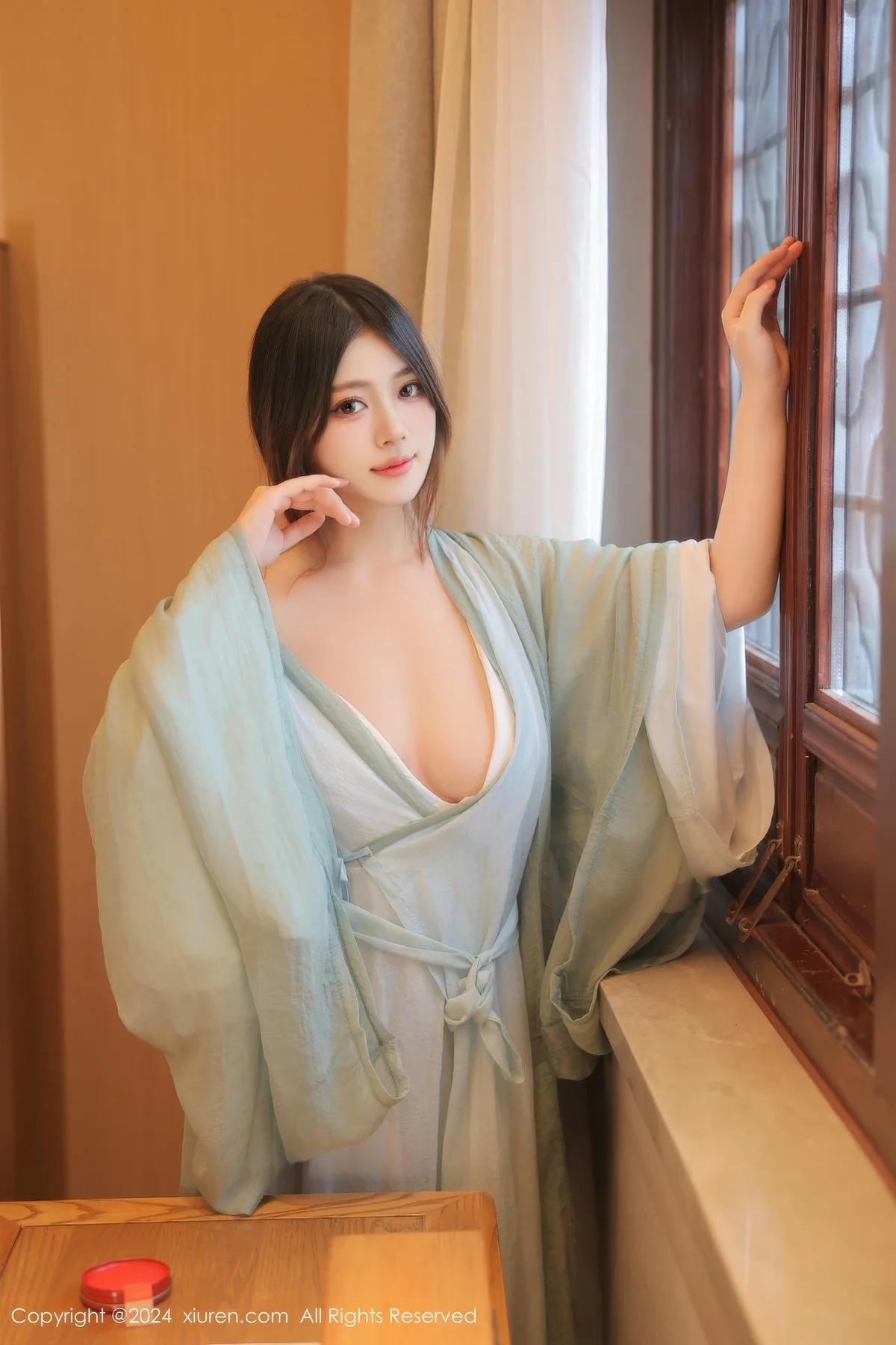 XiuRen 秀人 No.8937 蛋蛋宝 绿色古装服饰性感写真1 - 6