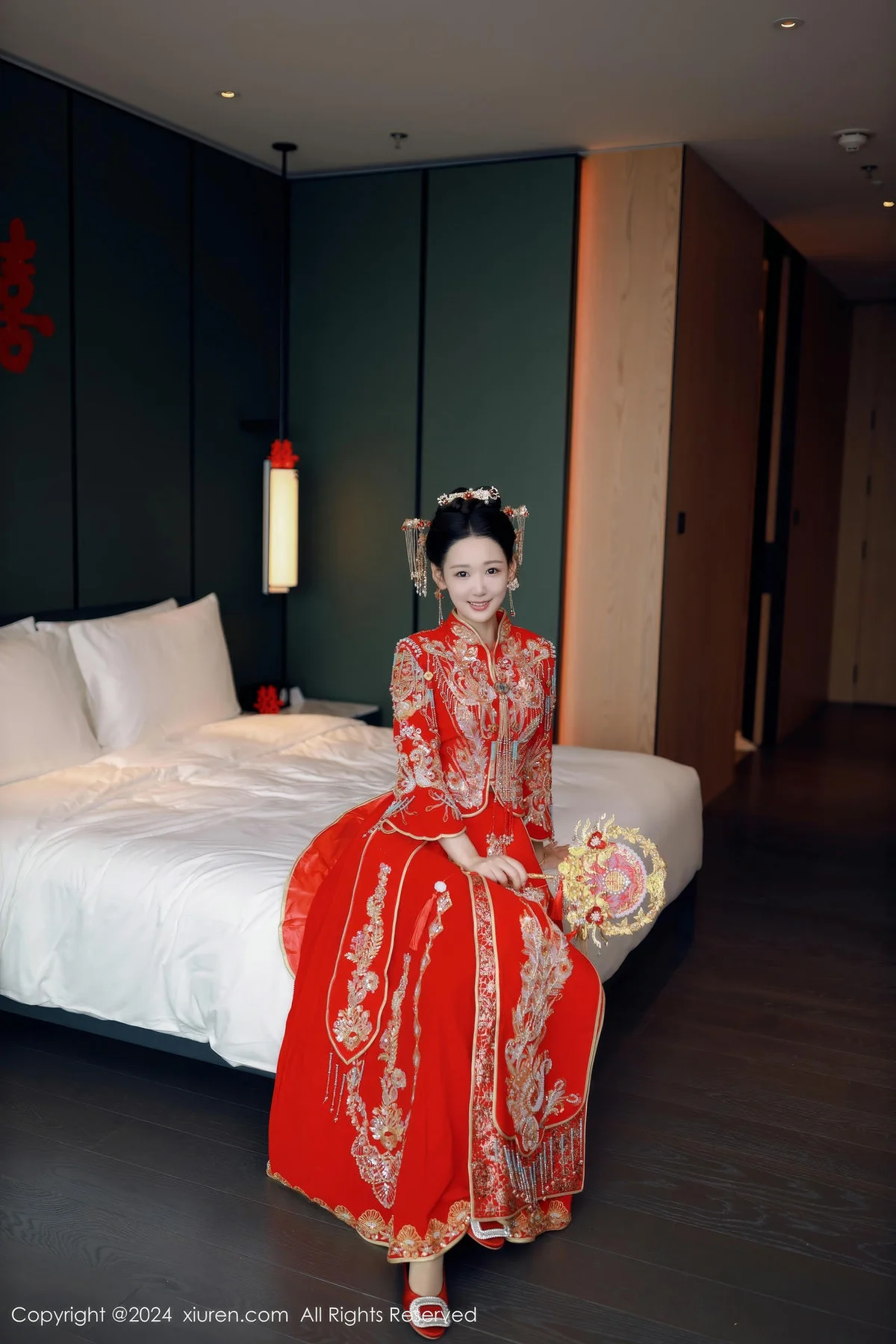 XiuRen 秀人 No.8972 唐安琪 红色新娘服饰迪拜旅拍111 - 1