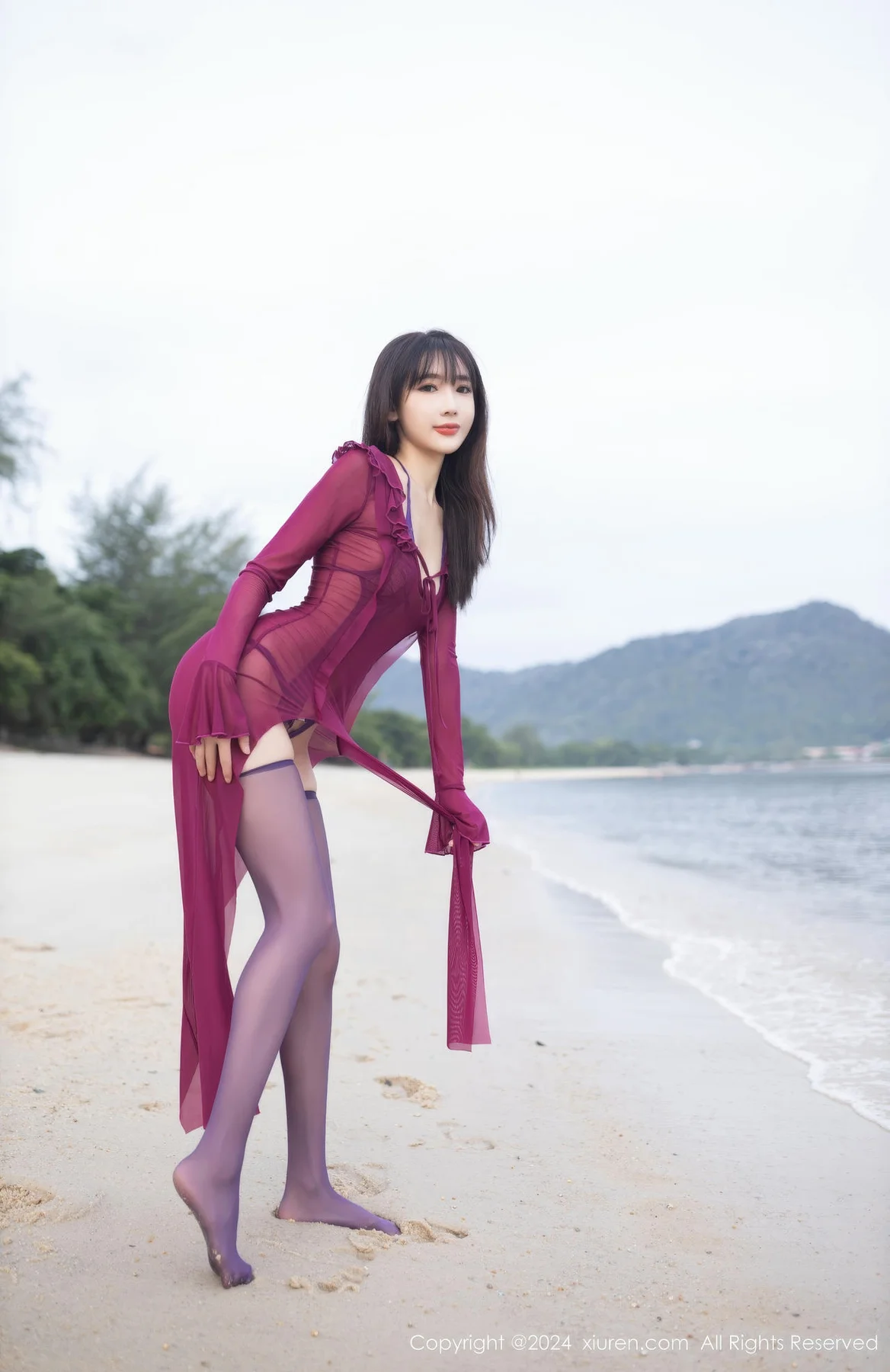 XiuRen 秀人 No.9021 陆萱萱 紫色情趣内衣性感写真11 - 4