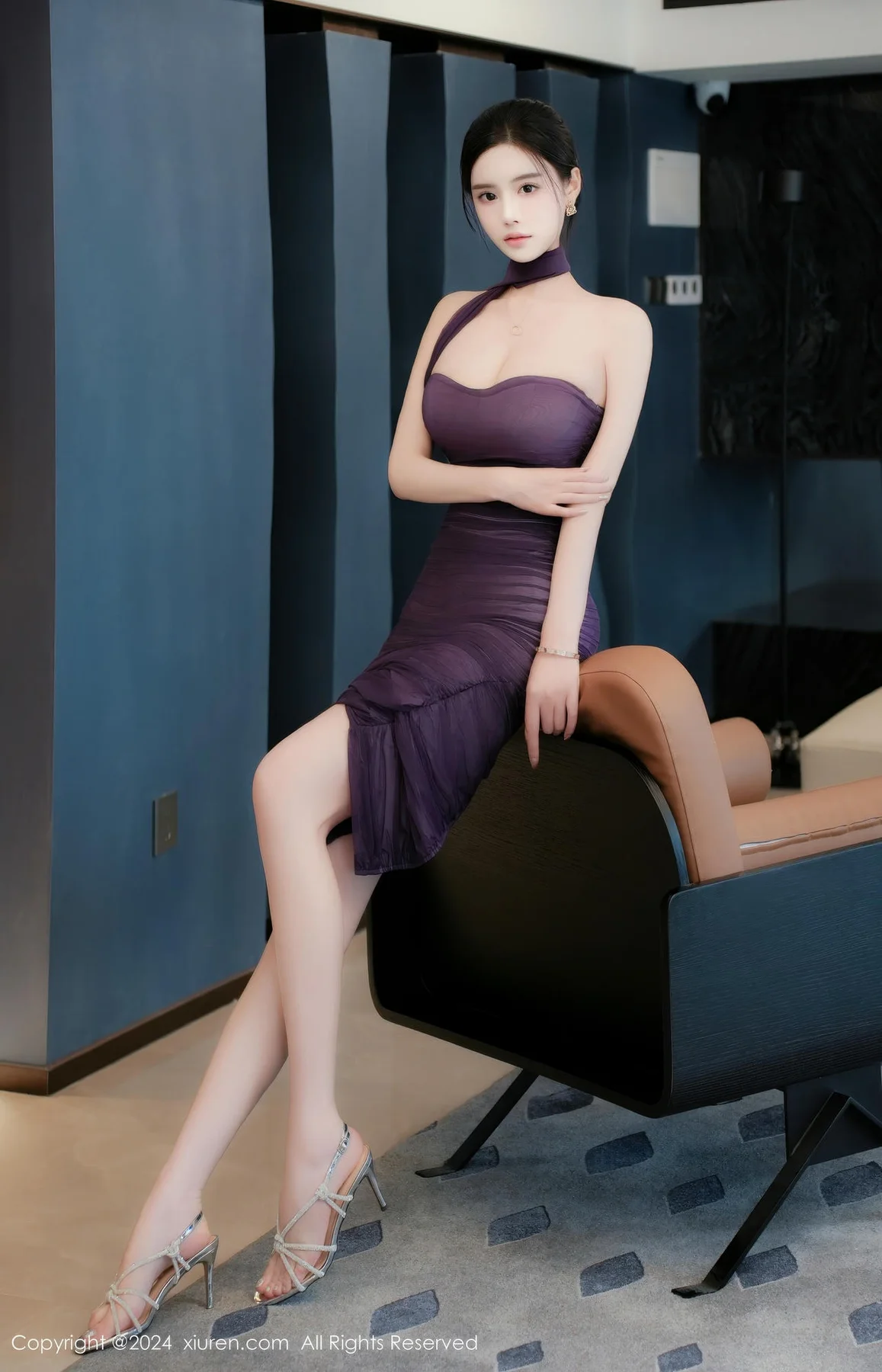 XiuRen 秀人 No.9029 Erikaki 紫色礼裙搭配性感写真11 - 8