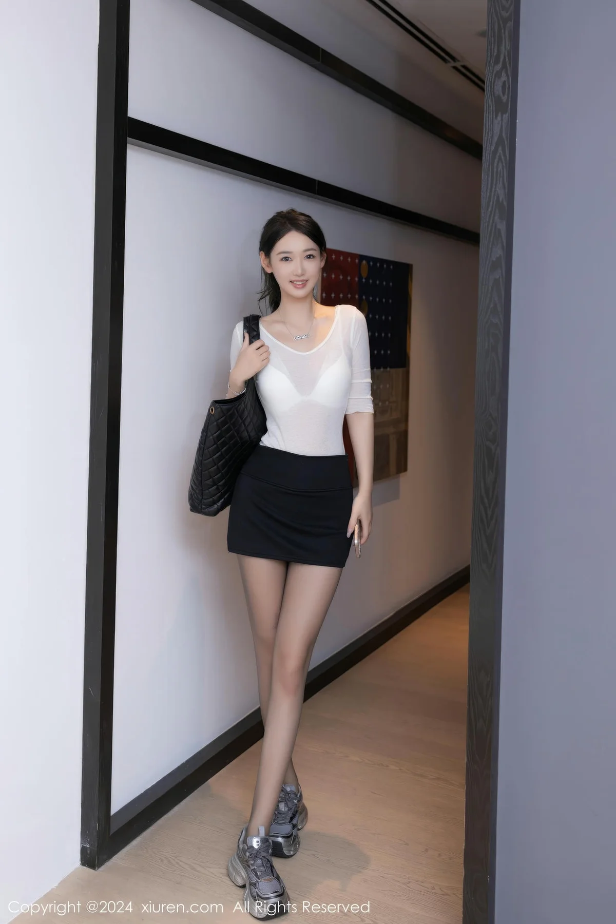 XiuRen 秀人 No.9036 唐安琪 白色上衣性感写真 - 1