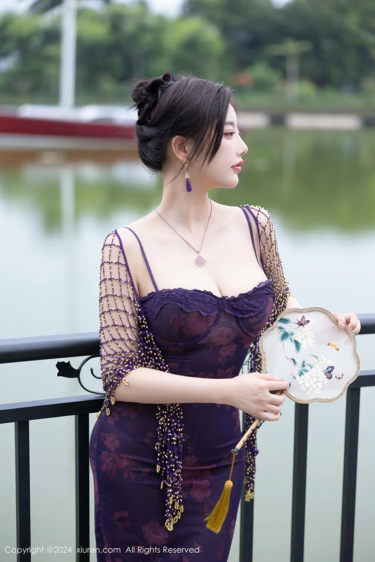 XiuRen 秀人 No.9092 杨晨晨Yome 紫色连衣裙性感写真11 - 8