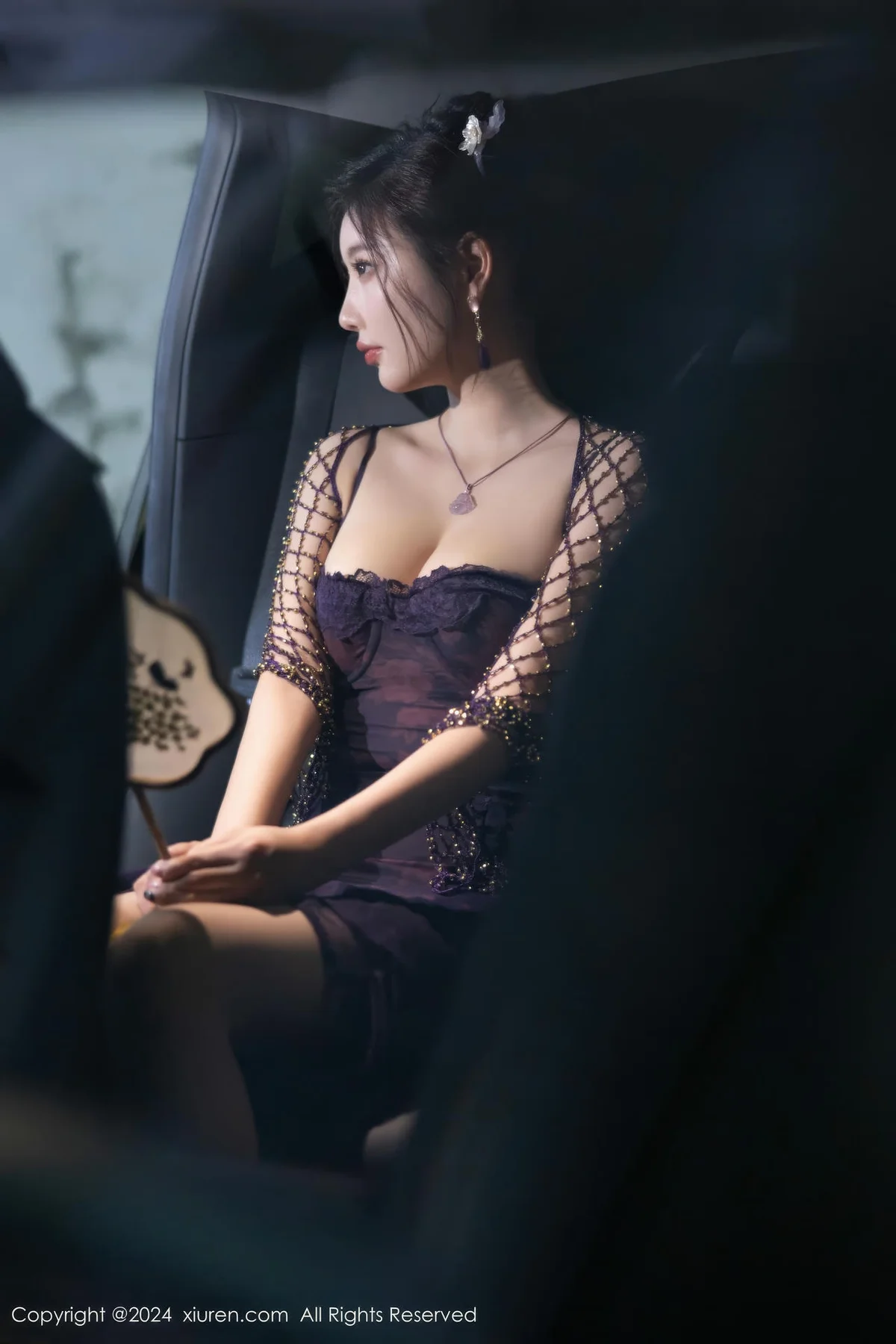 XiuRen 秀人 No.9092 杨晨晨Yome 紫色连衣裙性感写真11 - 1