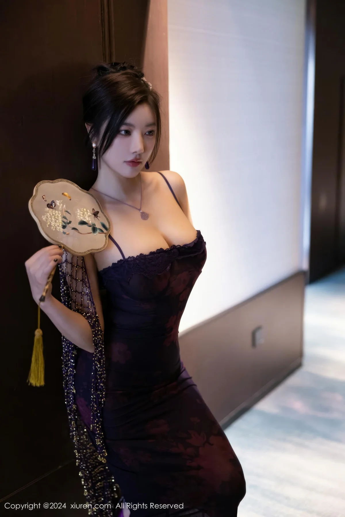 XiuRen 秀人 No.9092 杨晨晨Yome 紫色连衣裙性感写真11 - 8