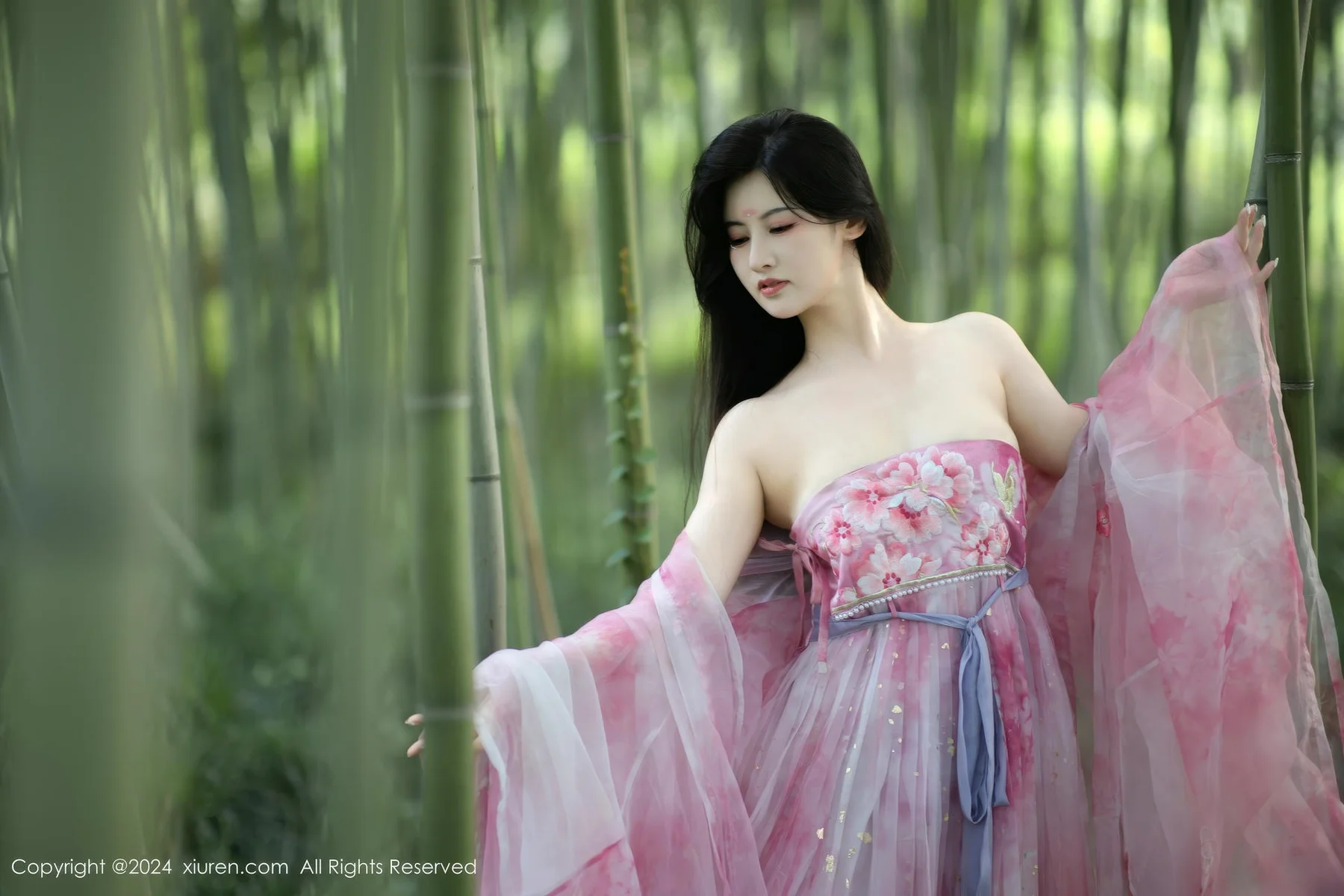 XiuRen 秀人 No.9100 诗诗kiki 粉色古风服饰性感写真1 - 7