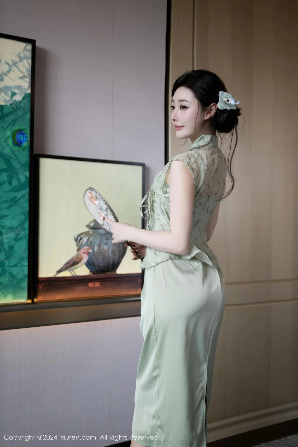 XiuRen 秀人 No.9124 小逗逗 浅色古风服饰性感写真11 - 2