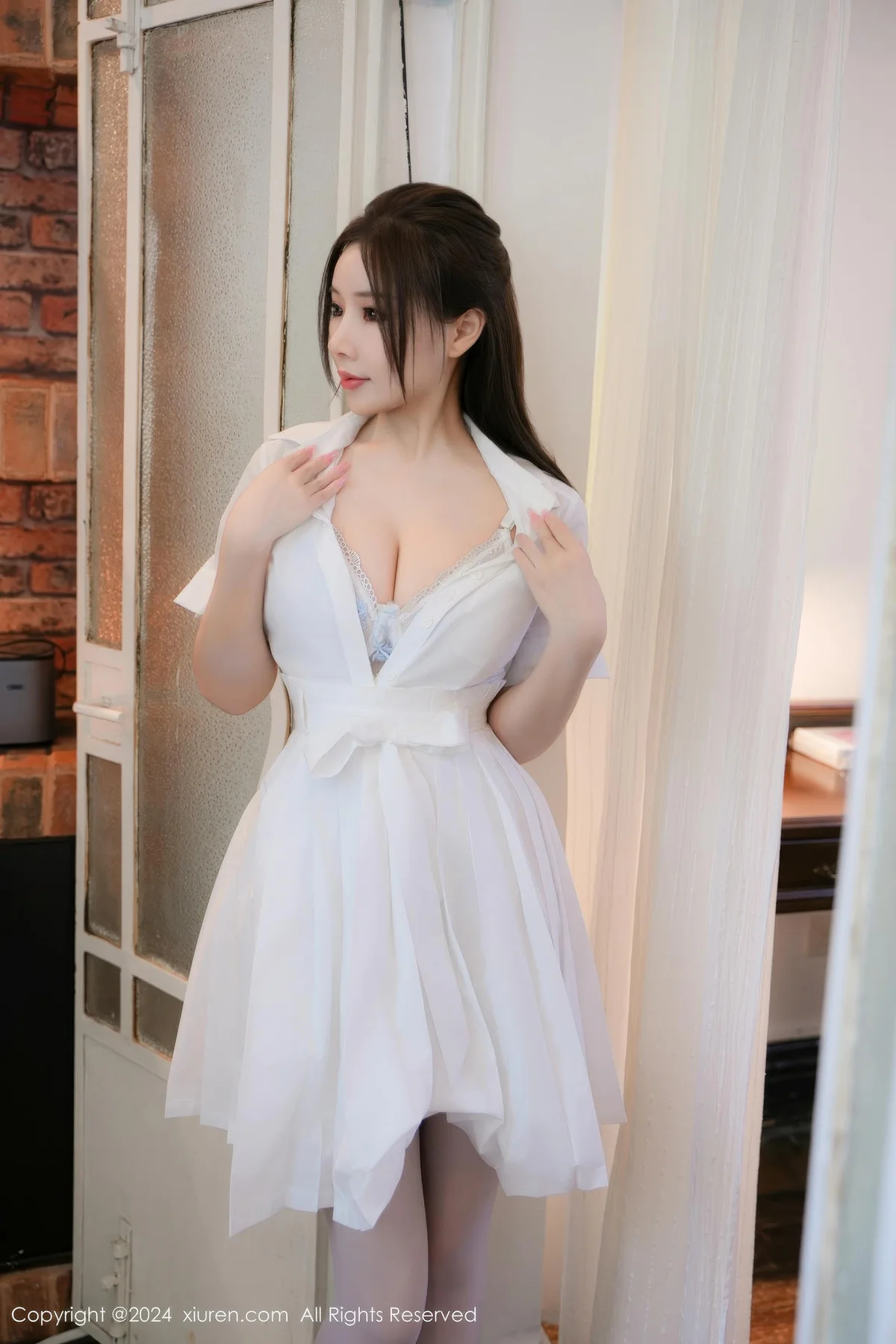 XiuRen 秀人 No.9136 金允珍呐 白丝蕾丝内衣 - 9