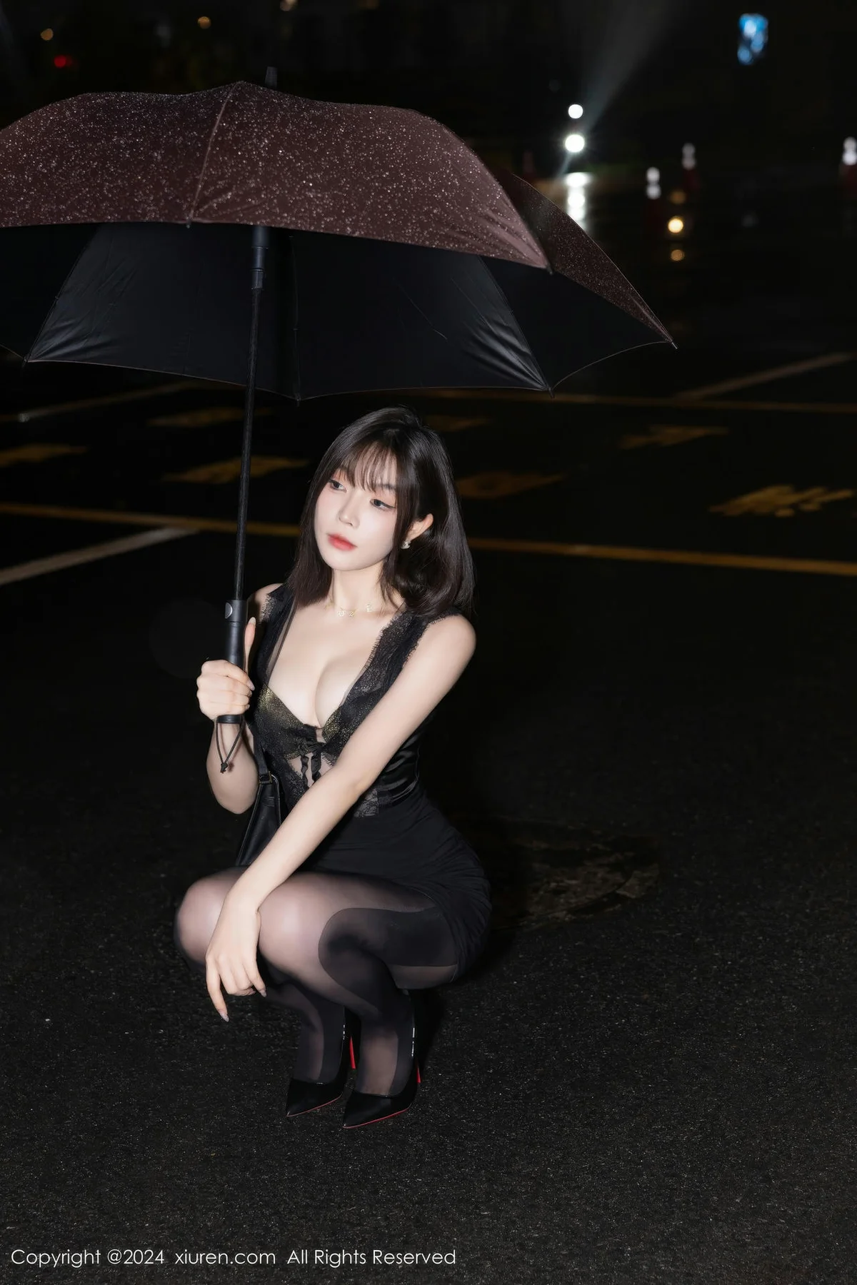 XiuRen 秀人 No.9157 徐莉芝Booty 黑色连衣短裙性感写真 - 3