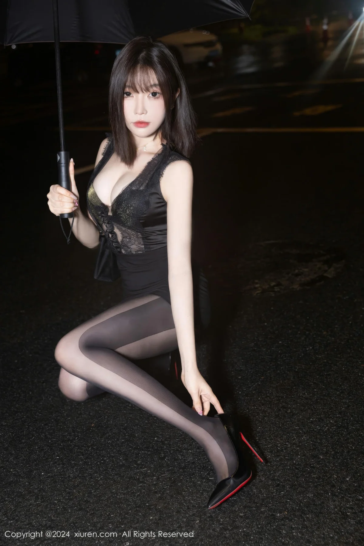 XiuRen 秀人 No.9157 徐莉芝Booty 黑色连衣短裙性感写真 - 4