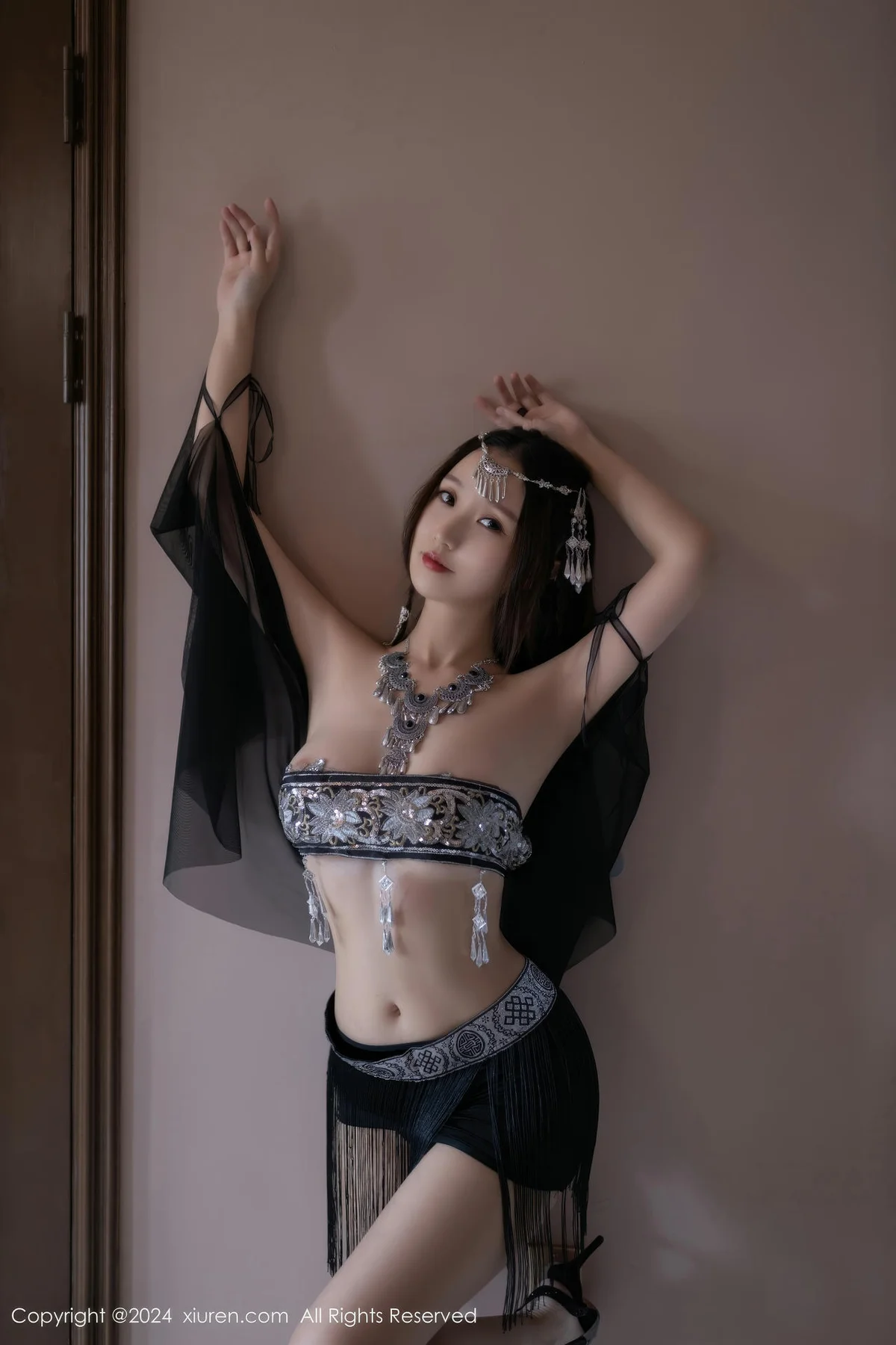 XiuRen 秀人 No.9172 杏子Yada 黑色轻透服饰 - 7