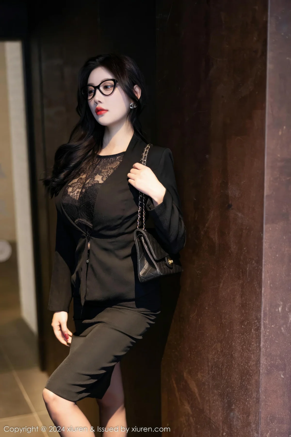 XiuRen 秀人 No.9190 杨晨晨Yome 性感黑色OL服饰 - 2