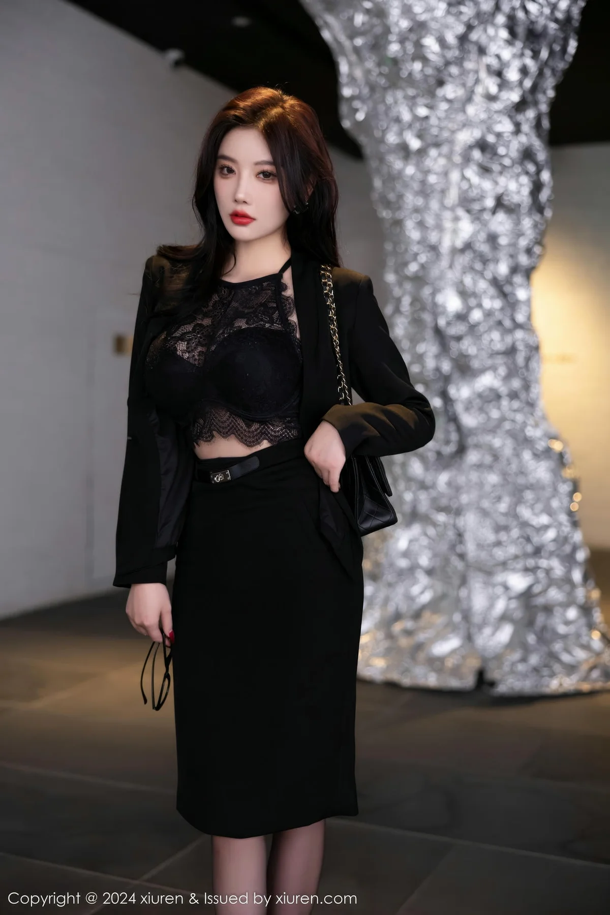 XiuRen 秀人 No.9190 杨晨晨Yome 性感黑色OL服饰 - 9