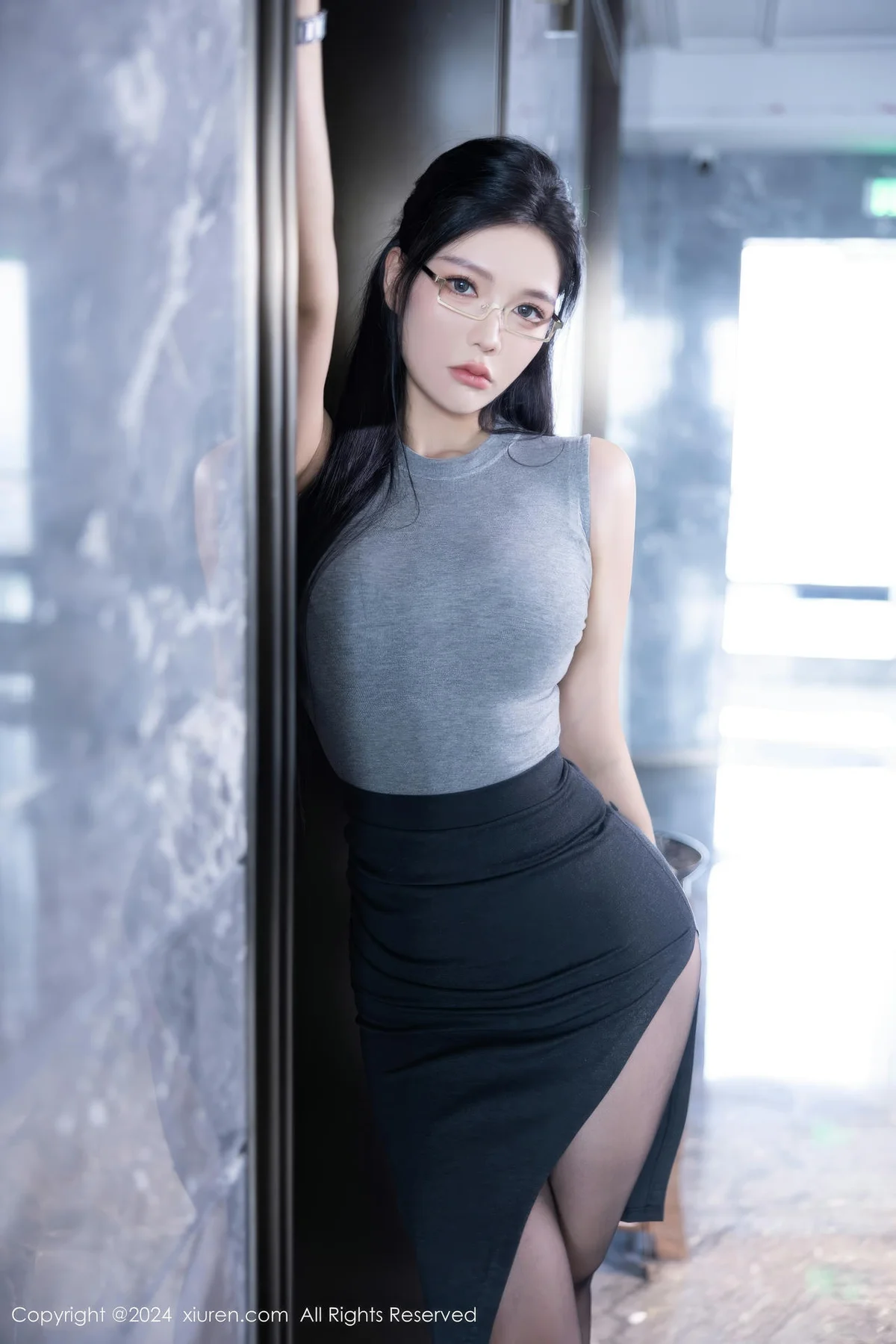 XiuRen 秀人 No.9203 娜比 黑色情趣内衣 - 6