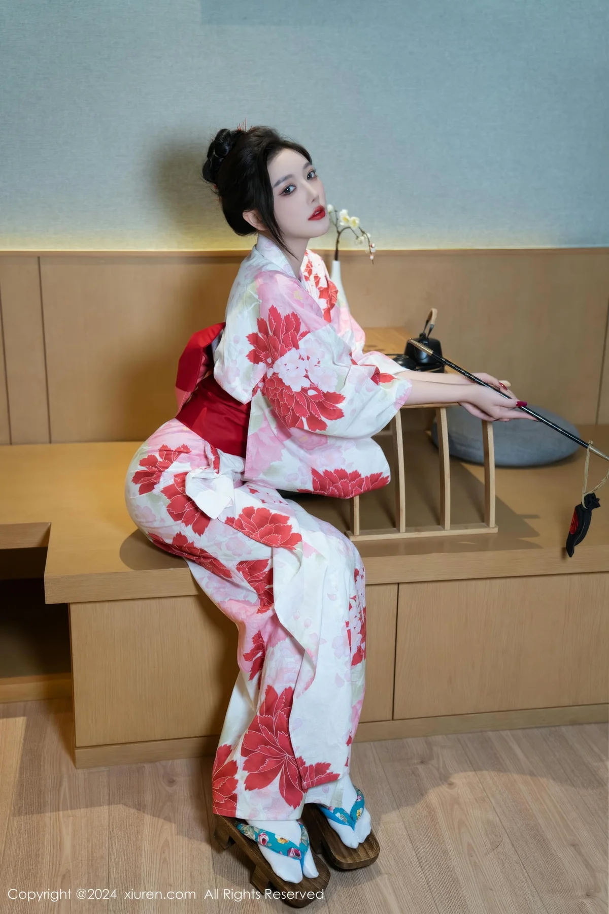 XiuRen 秀人 No.9208 杨晨晨Yome 红色花朵服饰 - 4