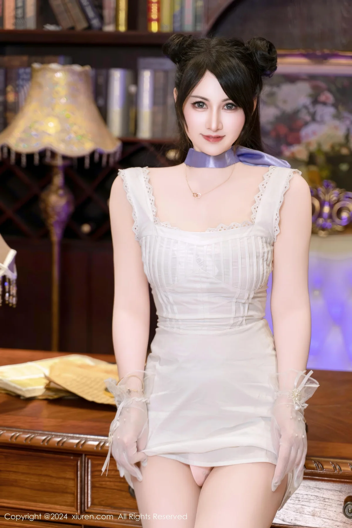 XiuRen 秀人 No.9214 诗诗kiki 钢琴房蕾丝裙玩具系列 - 6