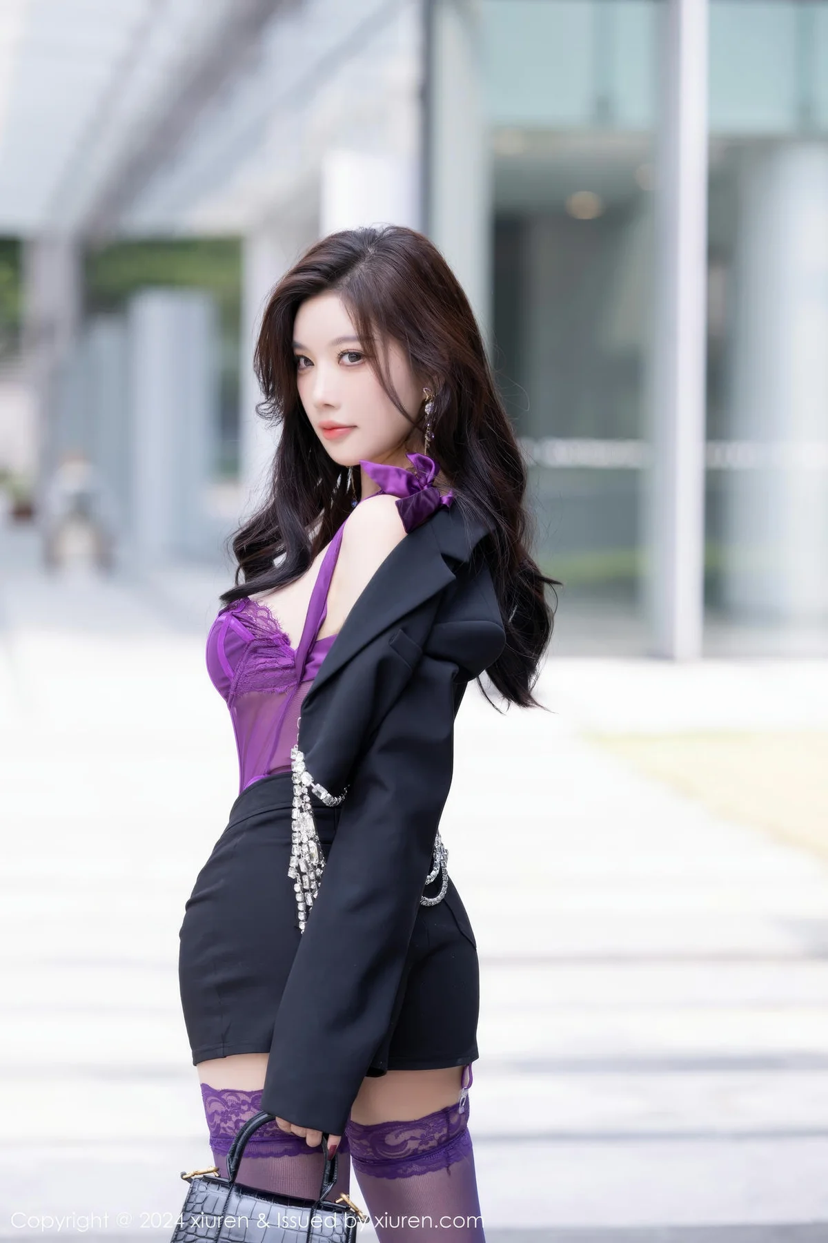 XiuRen 秀人 No.9239 杨晨晨Yome 马兴国紫色轻透情趣 - 7