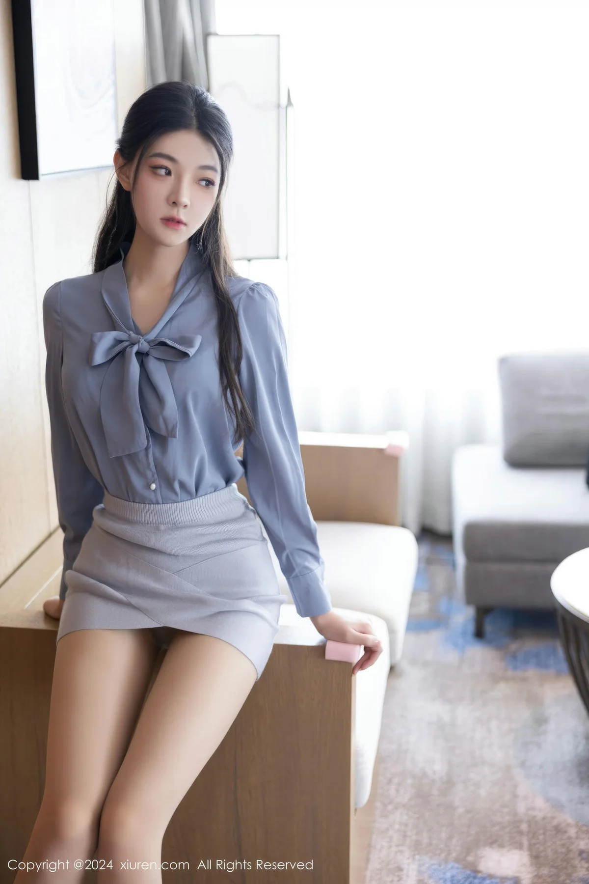 XiuRen 秀人 No.9333 初梦瑶 灰色内衣私房写真 - 7