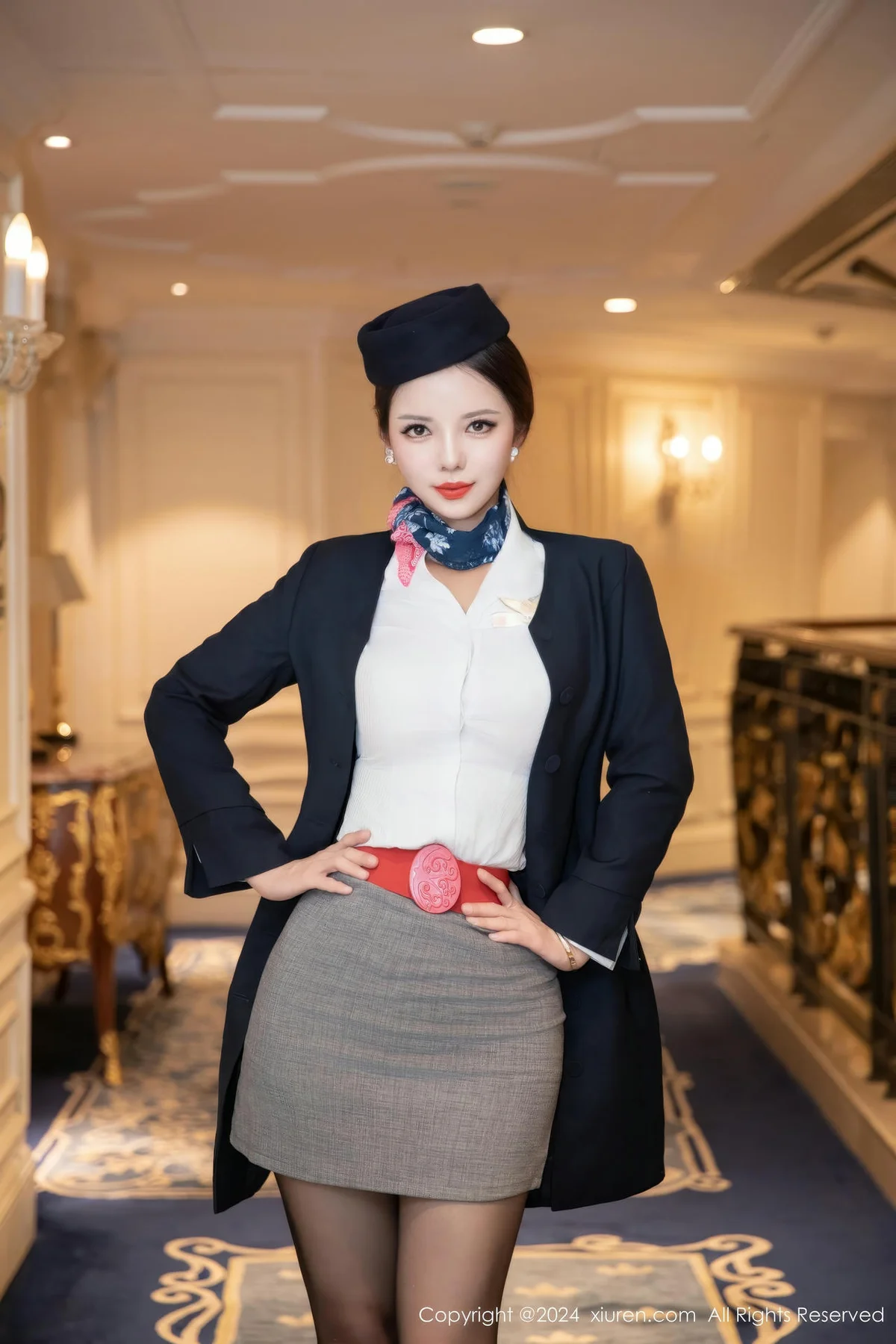 XiuRen 秀人 No.9365 大美妞儿 制服ol空姐美腿 - 3