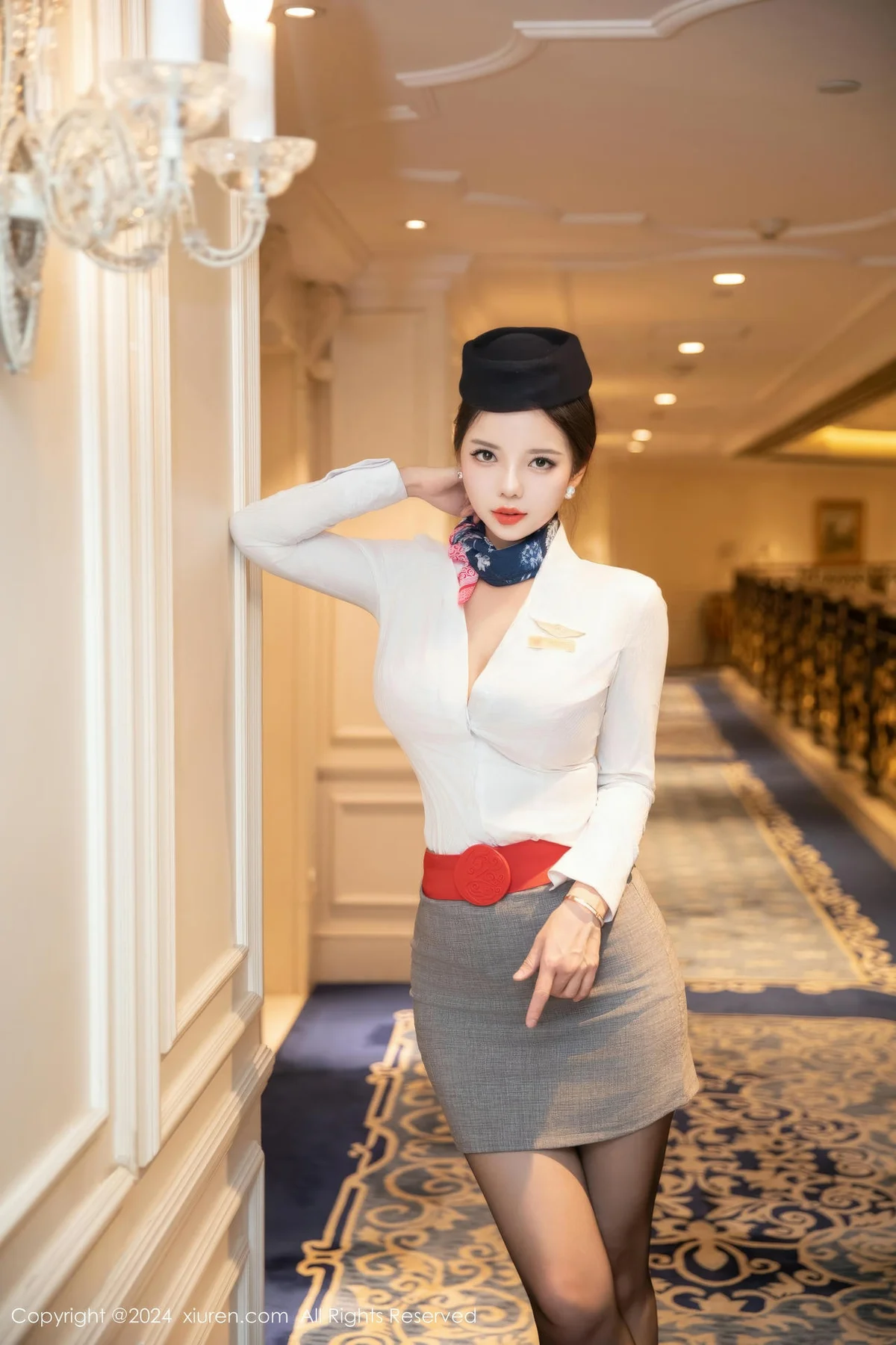 XiuRen 秀人 No.9365 大美妞儿 制服ol空姐美腿 - 7