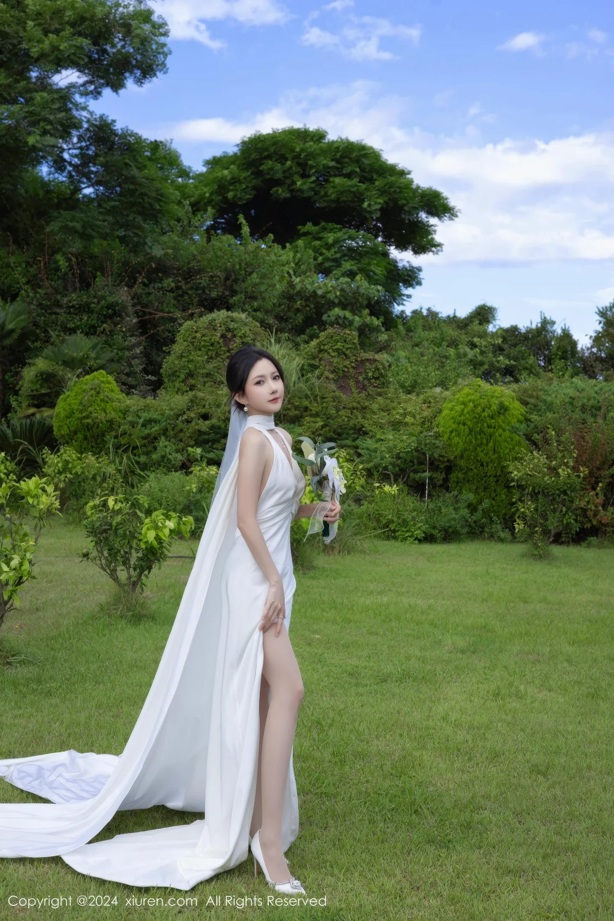 XiuRen 秀人 No.9387 鱼子酱Fish 妩媚新娘白纱 - 3