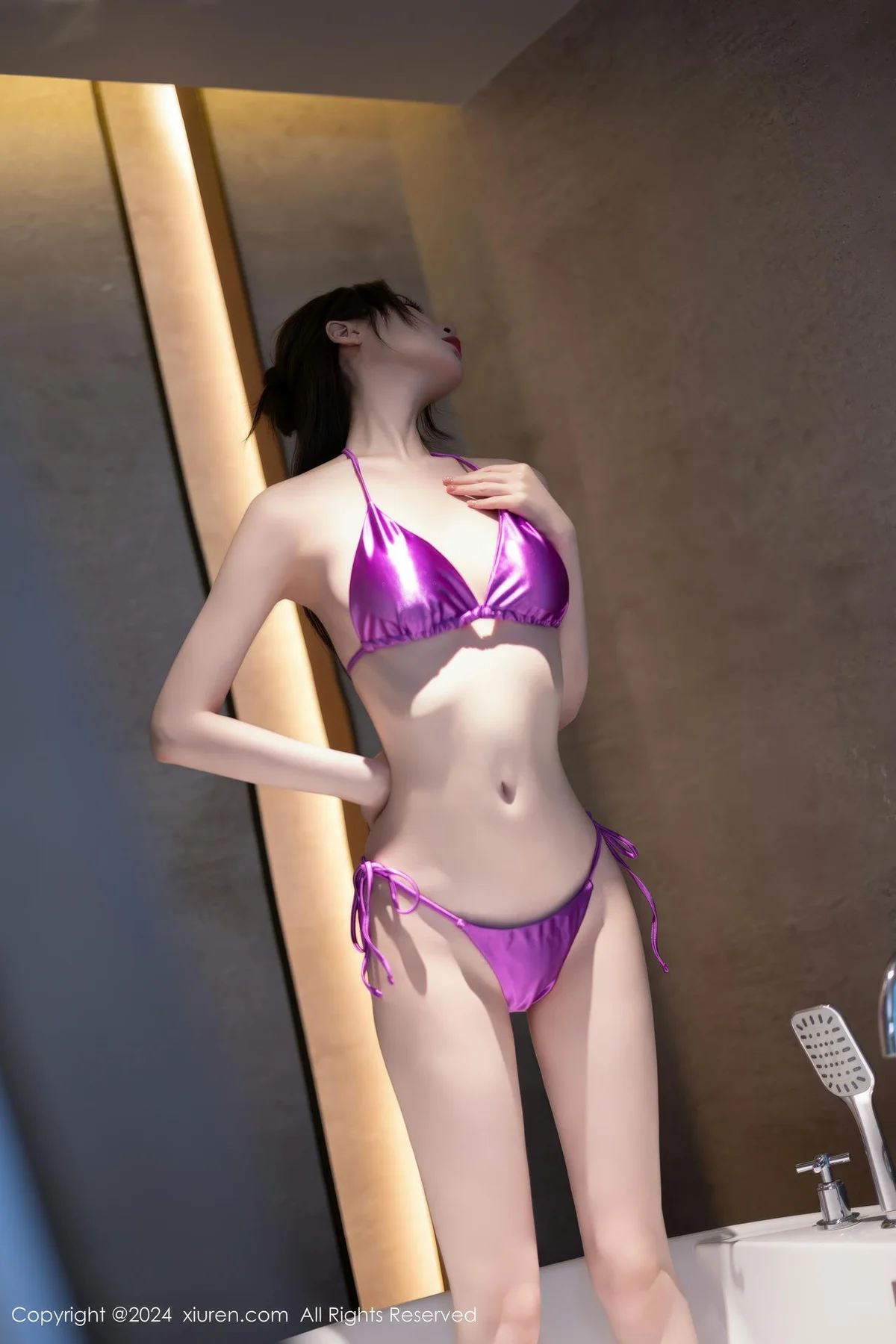 XiuRen 秀人 No.9390 梦心玥 紫色情趣内衣 - 2