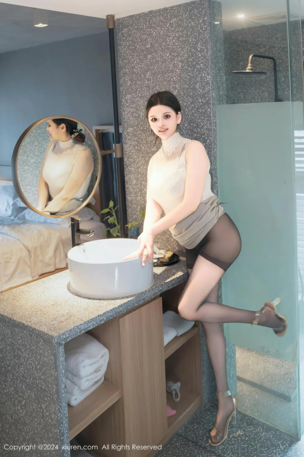 XiuRen 秀人 No.9394 陈三穗 大眼睛美女爆乳乳贴 - 8